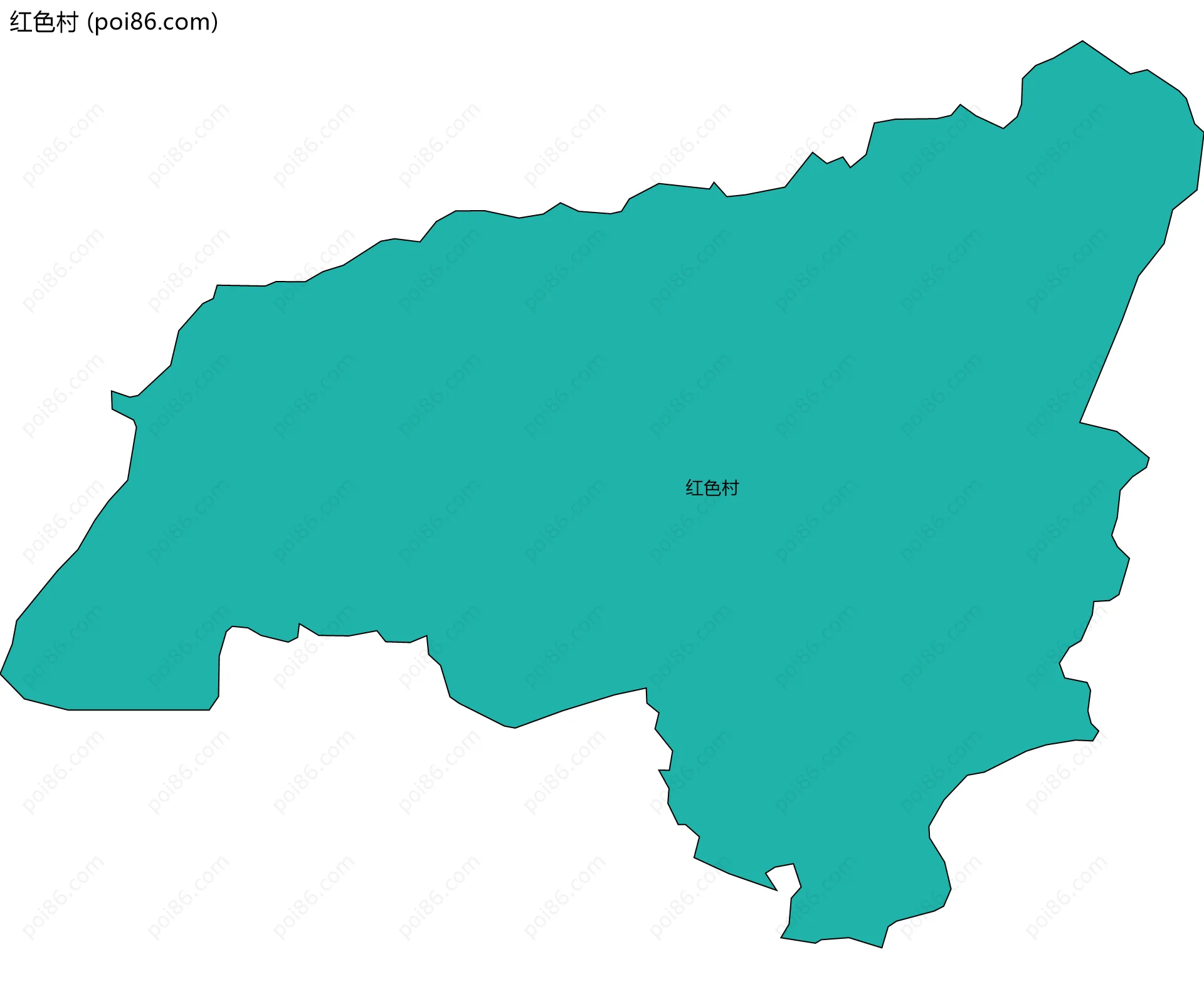 红色村边界地图