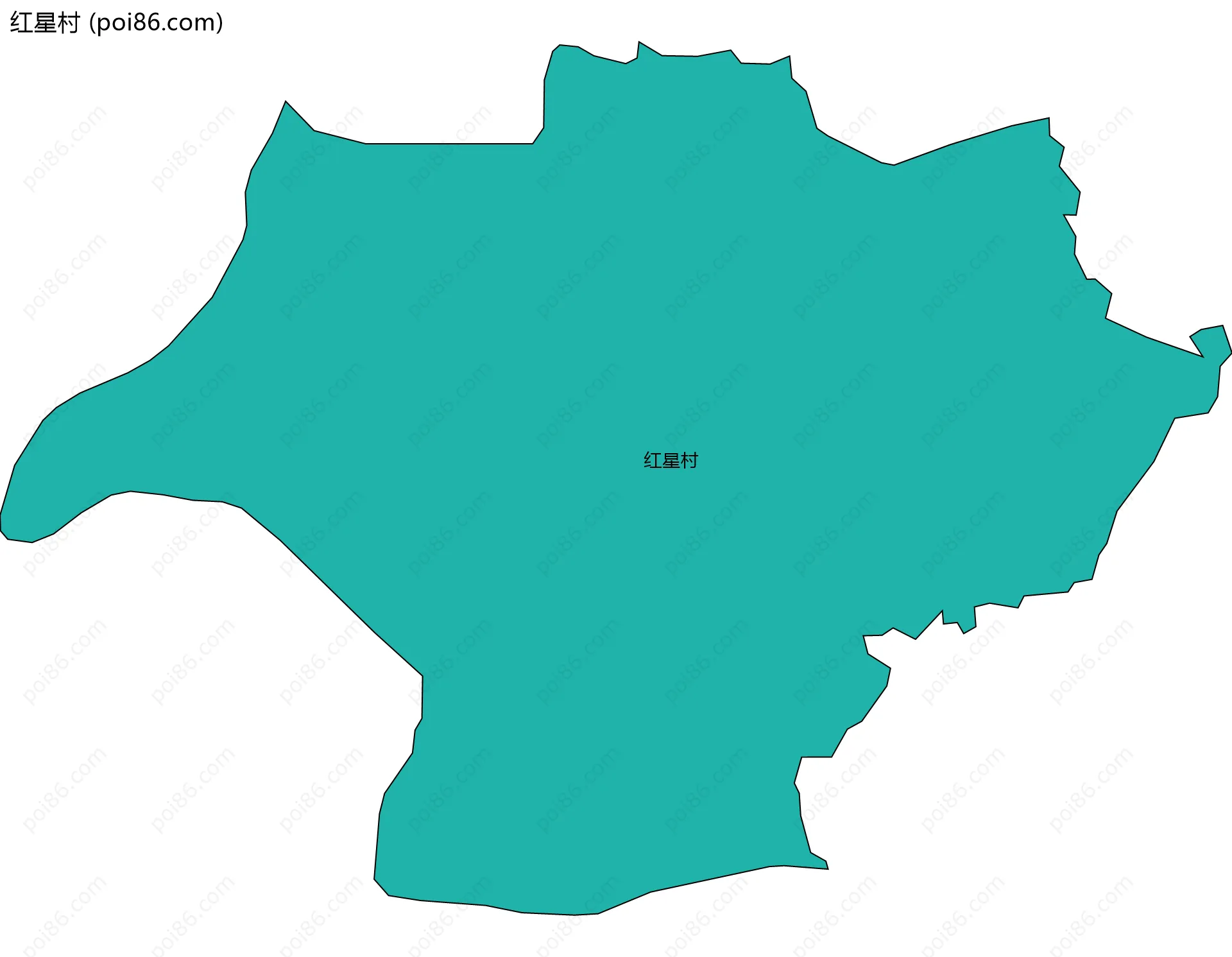 红星村边界地图