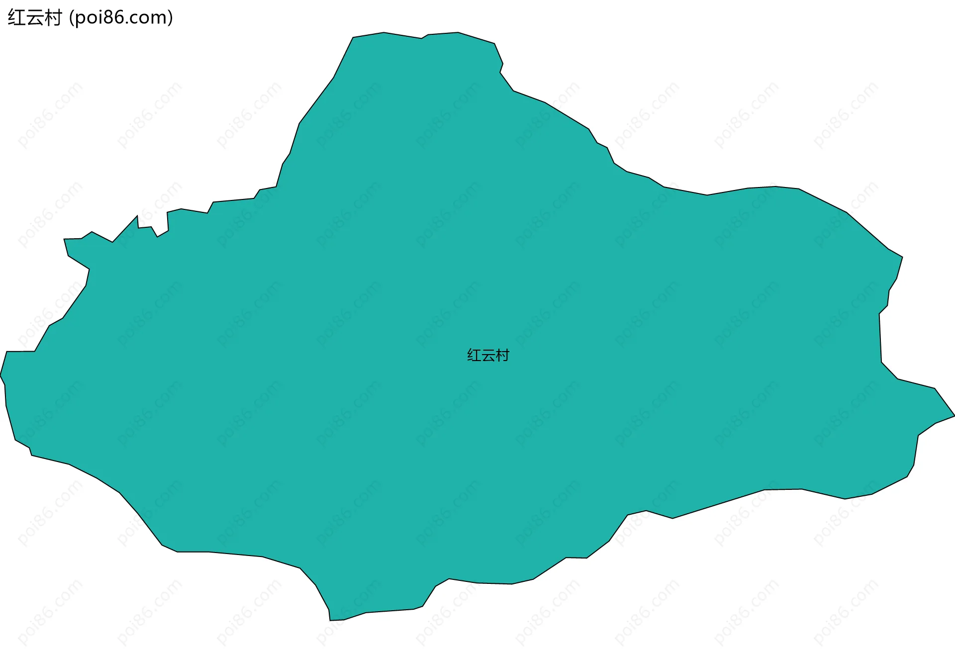 红云村边界地图