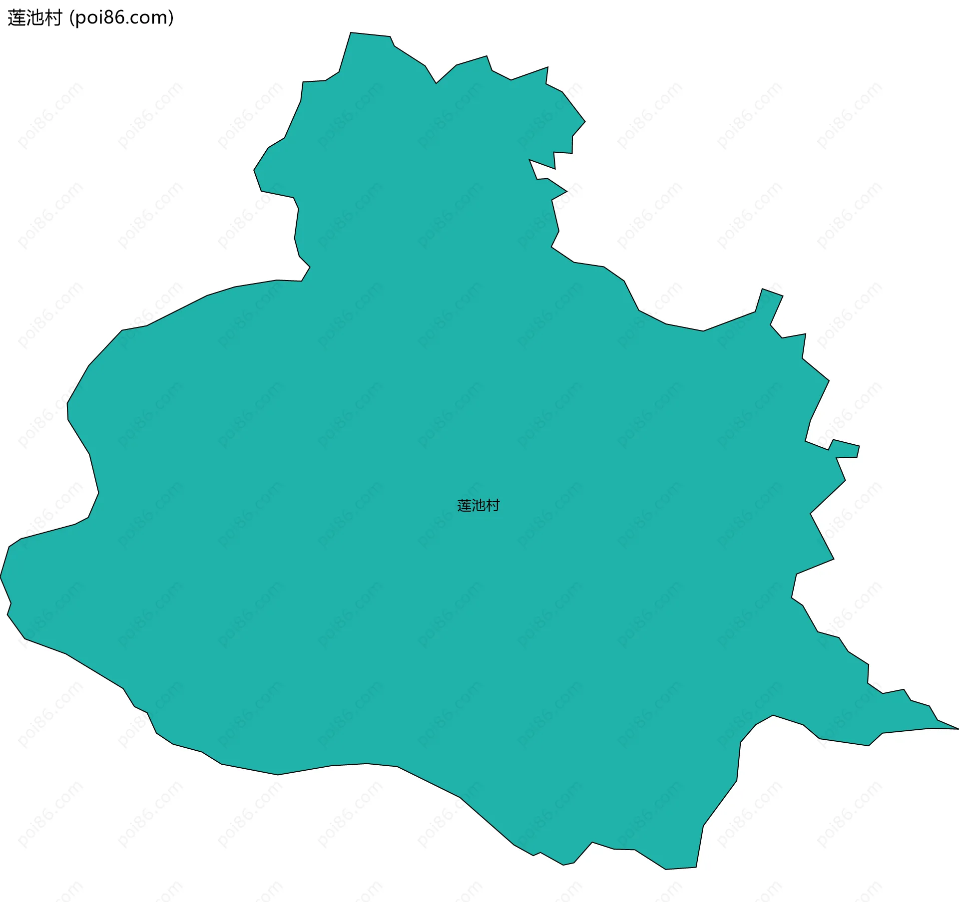 莲池村边界地图