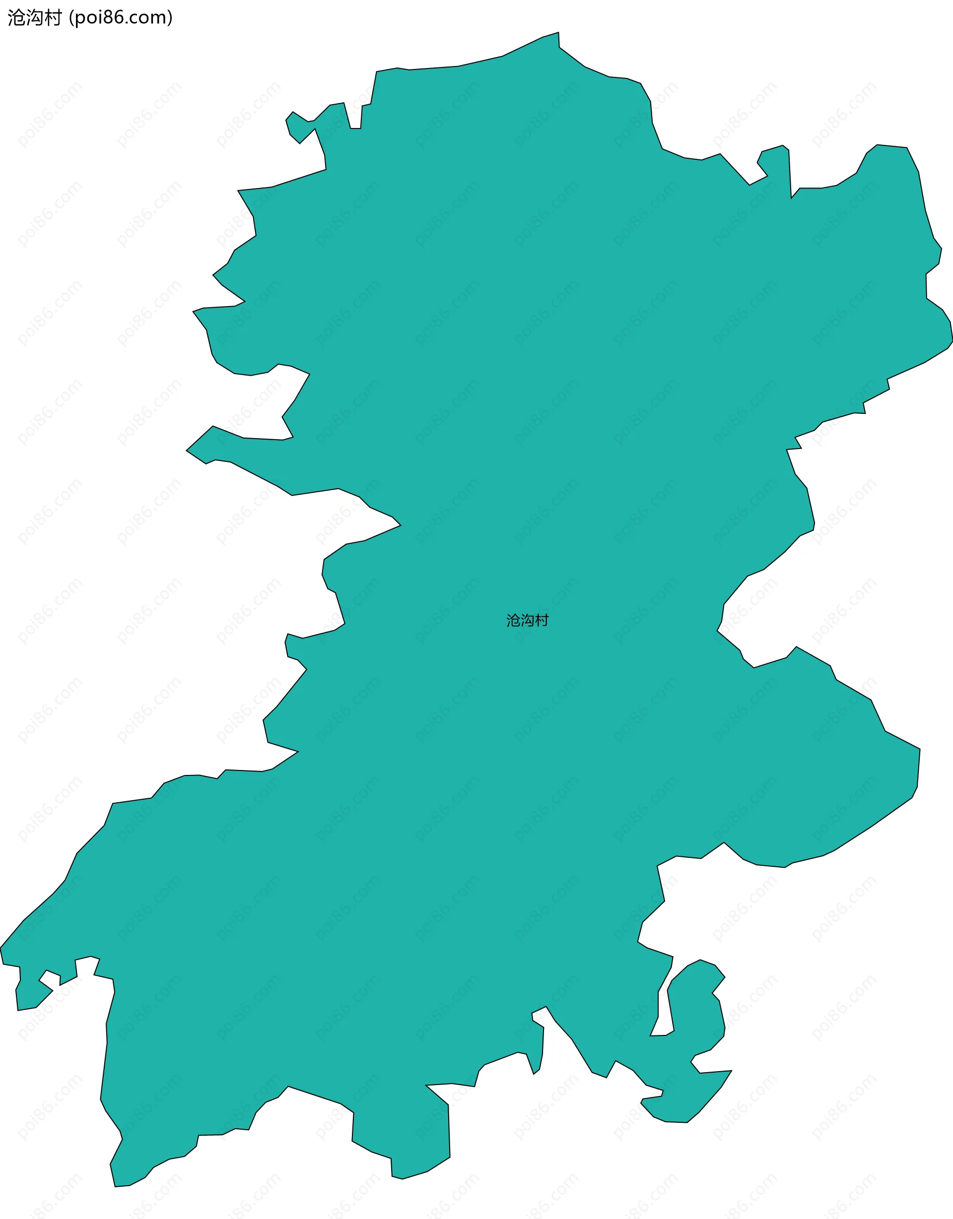 沧沟村边界地图