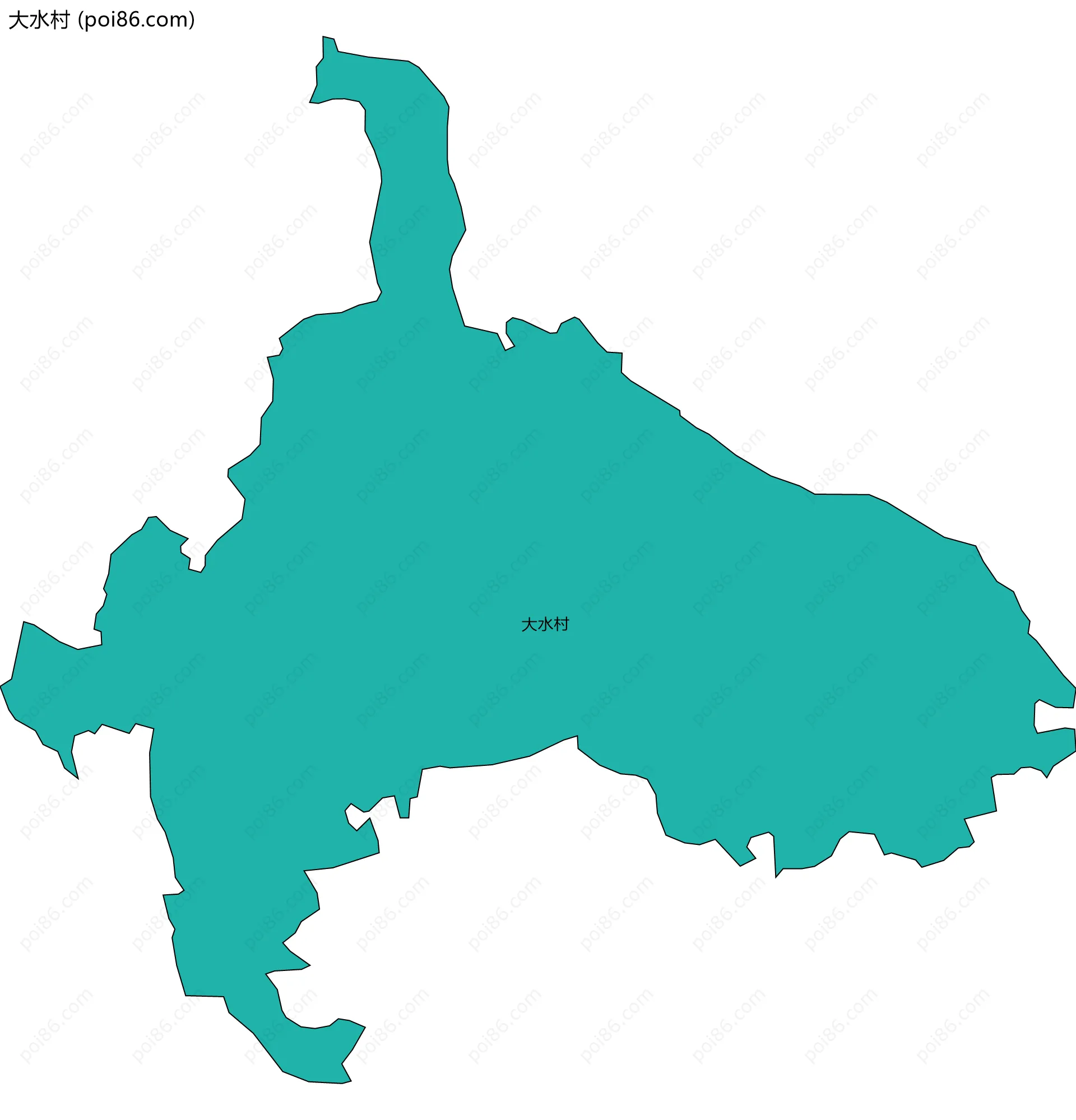 大水村边界地图