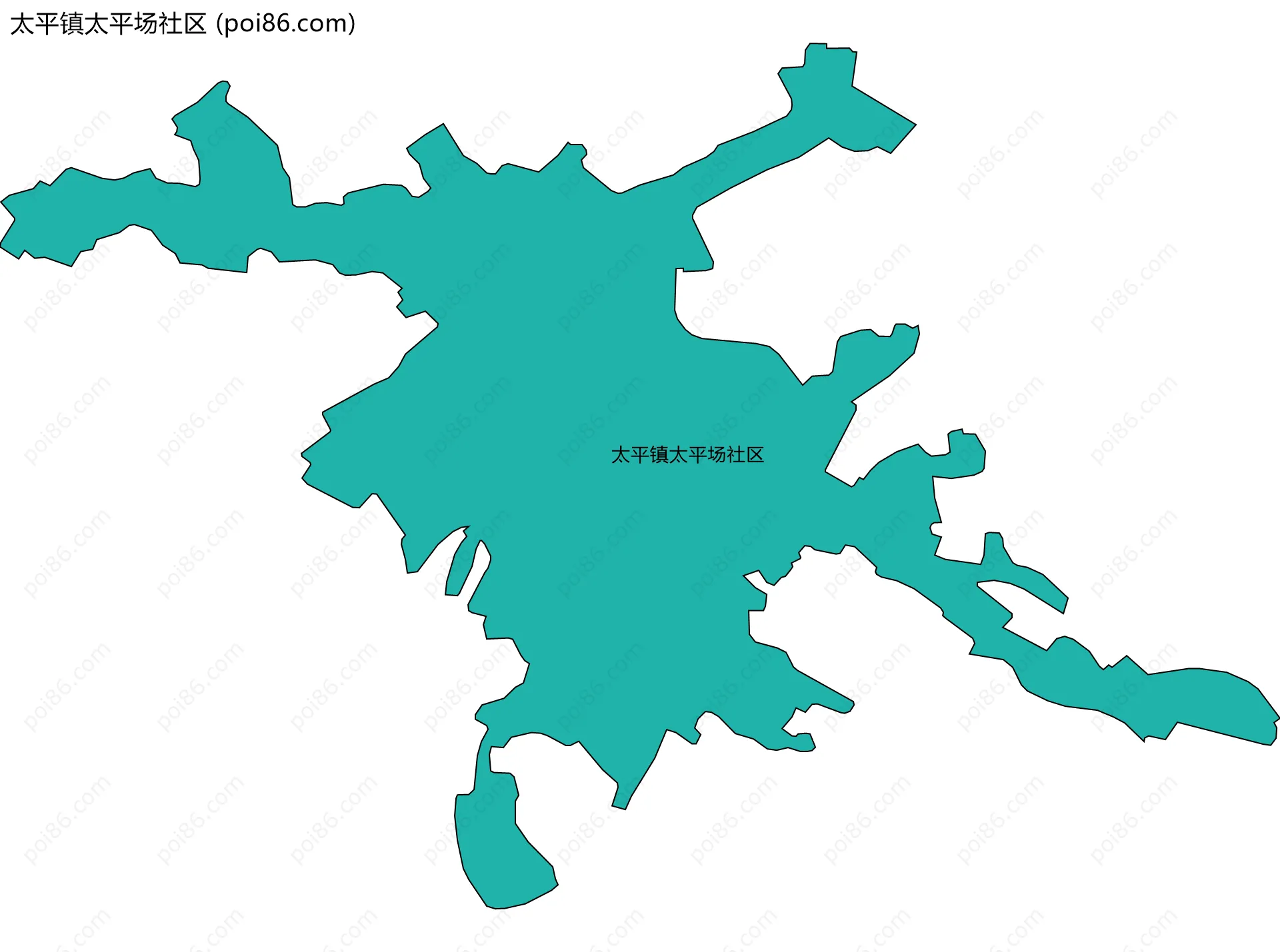太平镇太平场社区边界地图