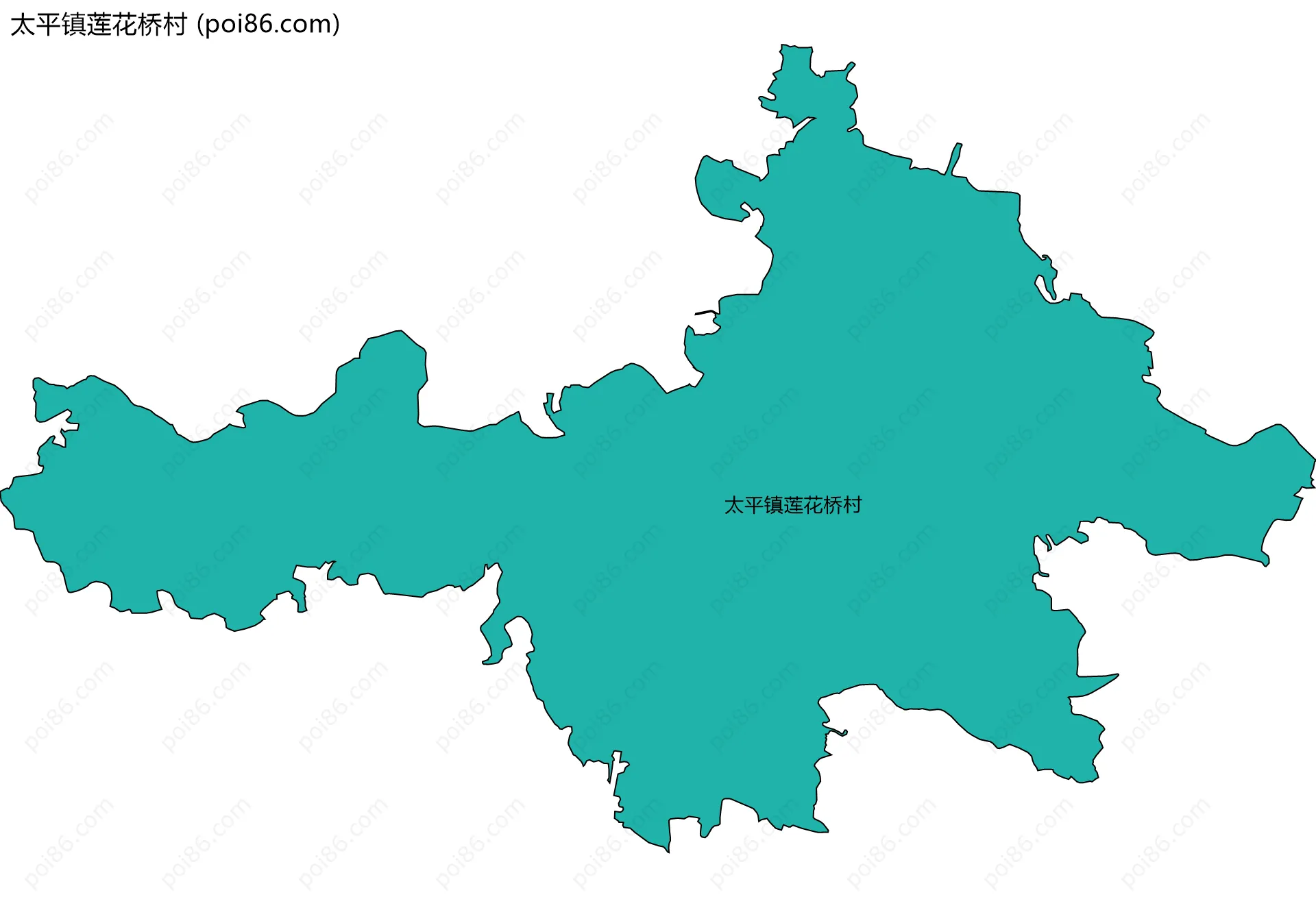 太平镇莲花桥村边界地图