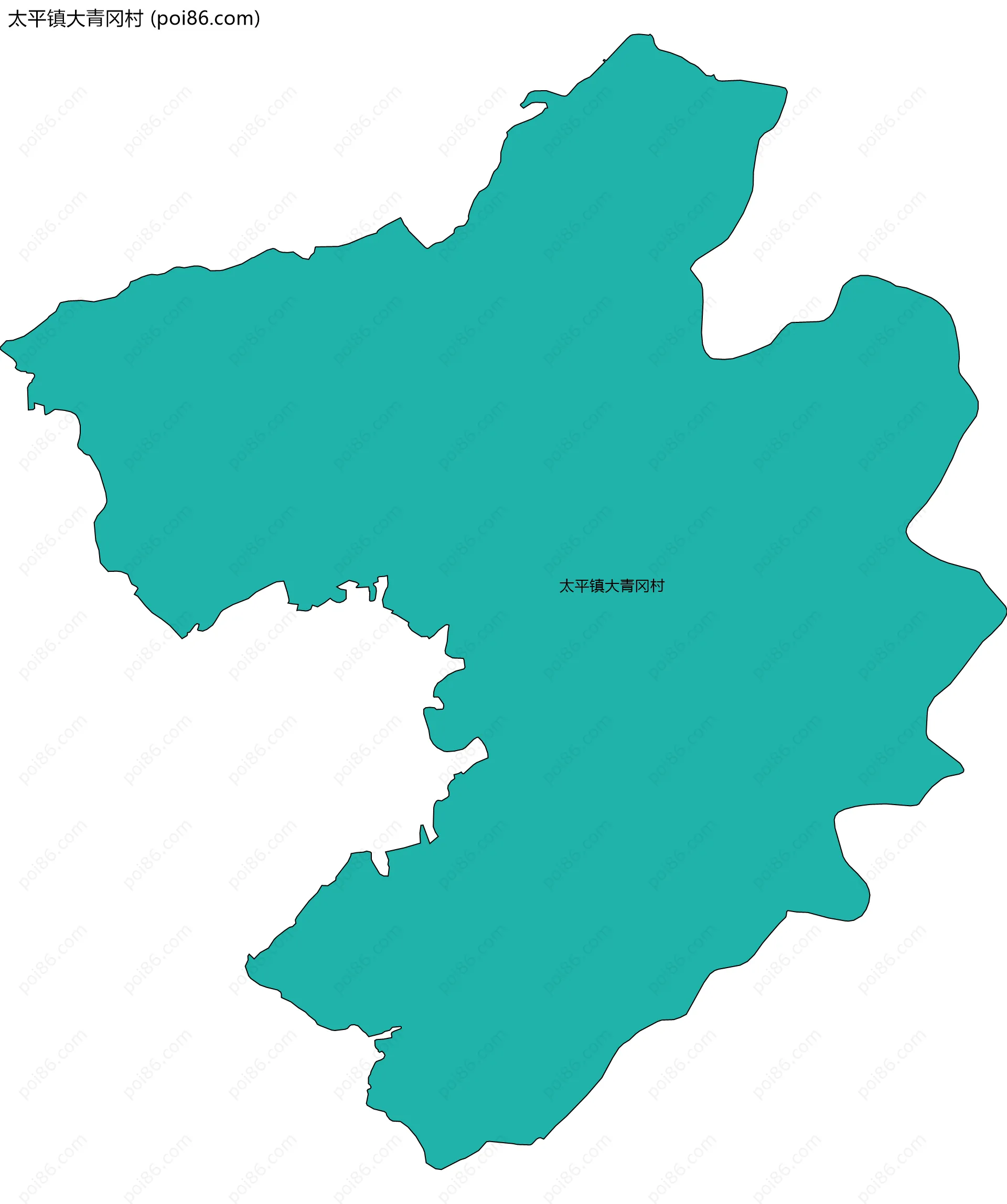 太平镇大青冈村边界地图