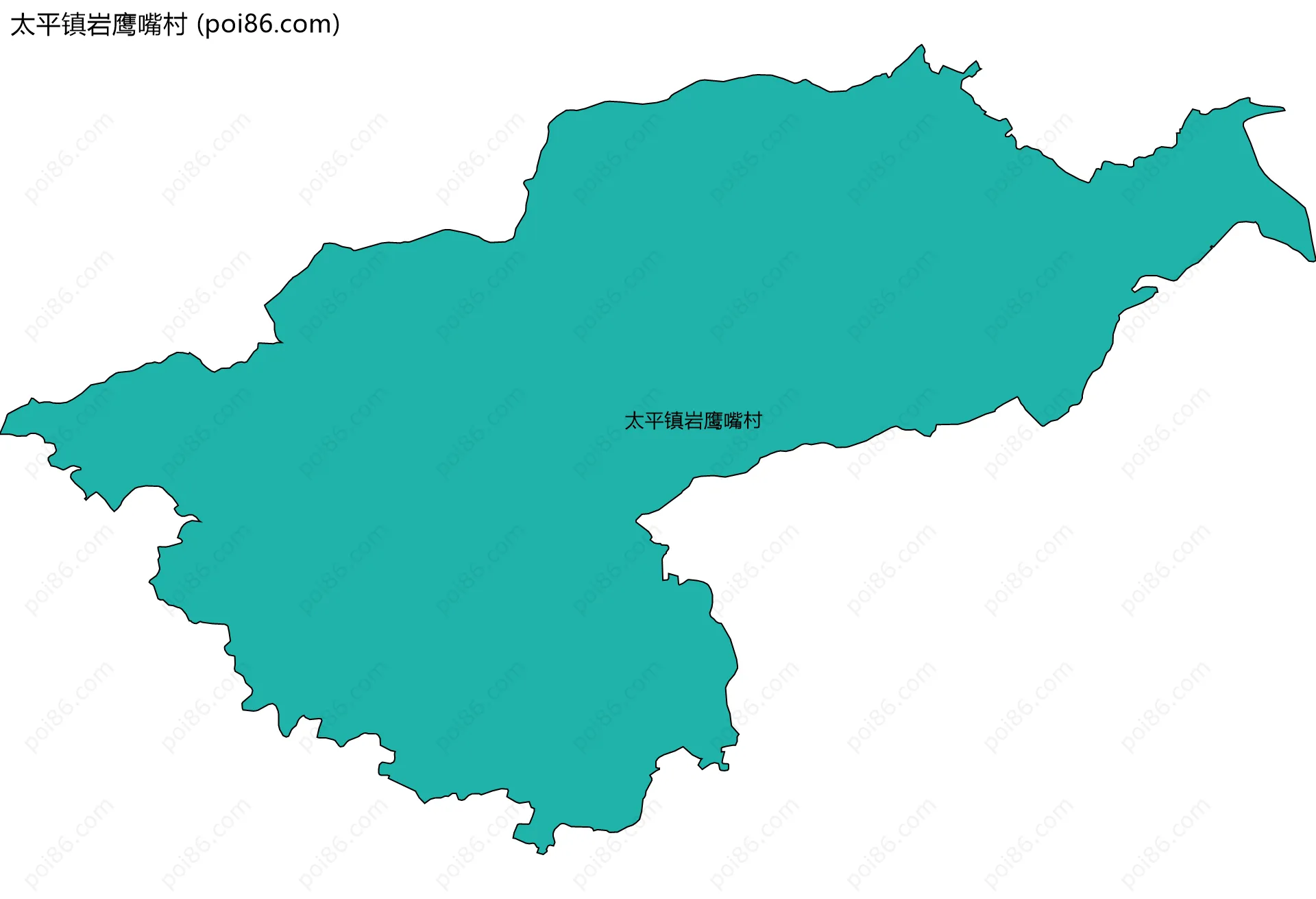 太平镇岩鹰嘴村边界地图