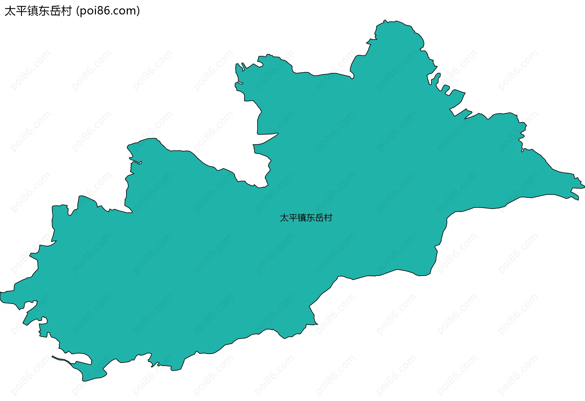 太平镇东岳村边界地图
