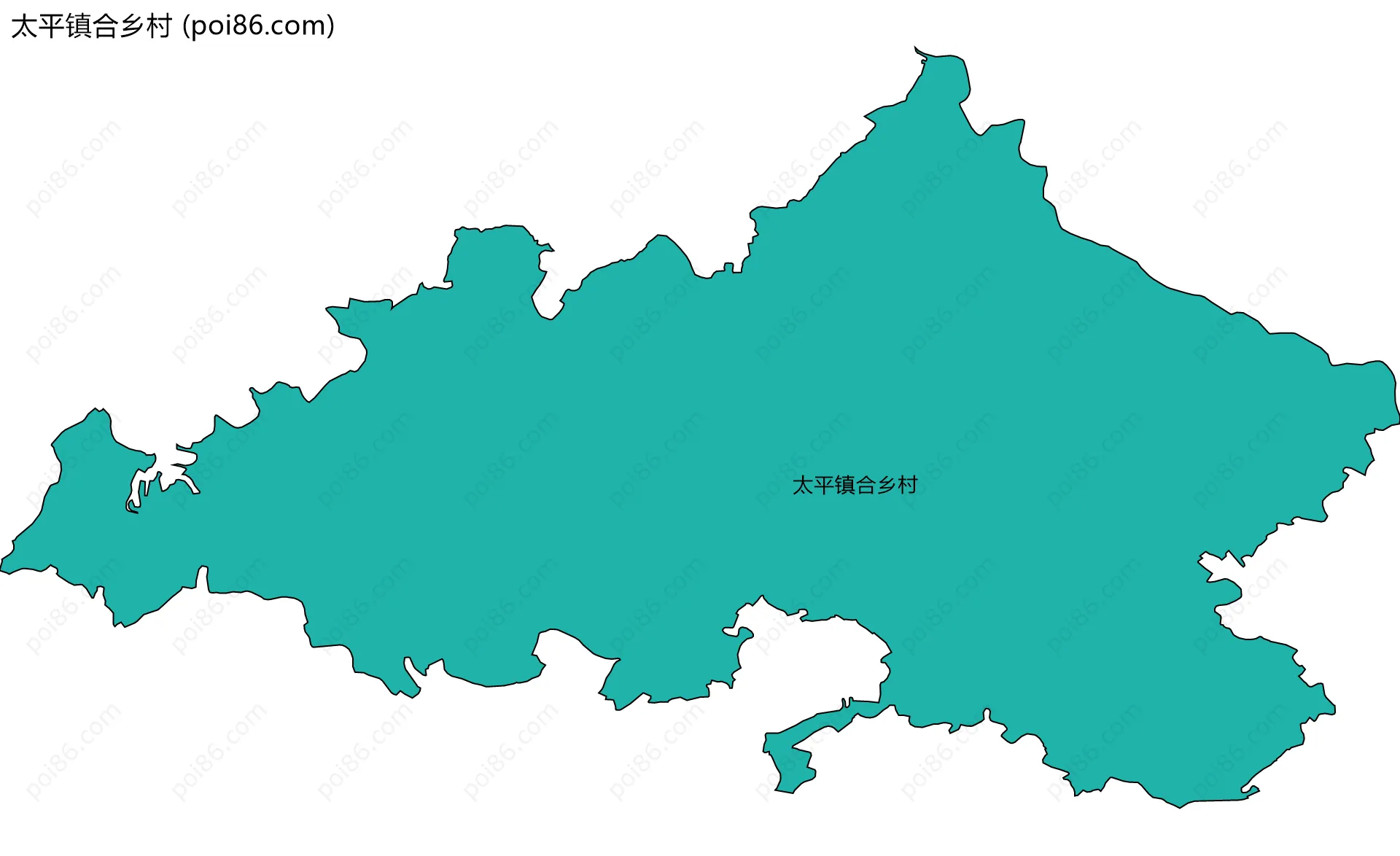太平镇合乡村边界地图