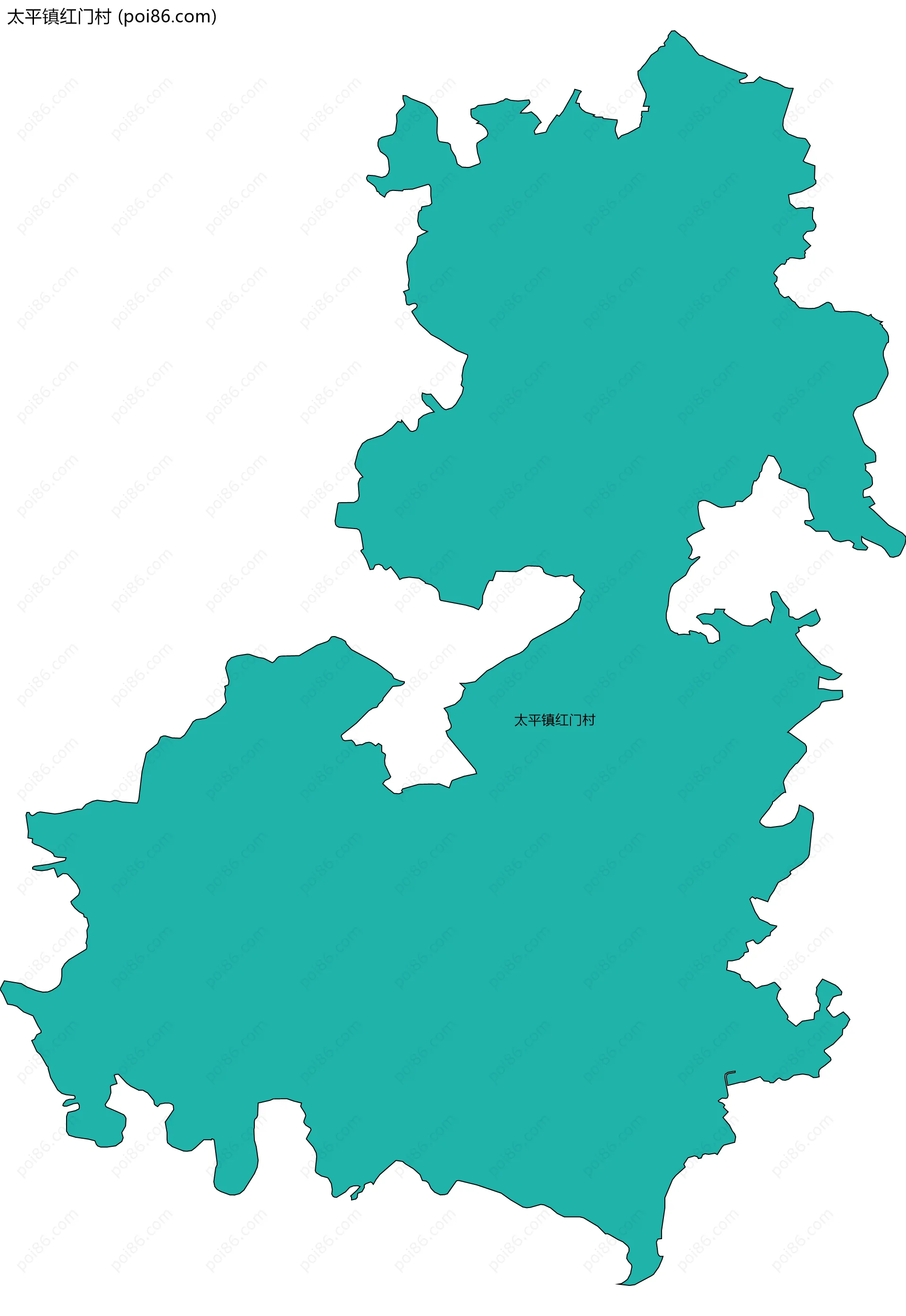 太平镇红门村边界地图