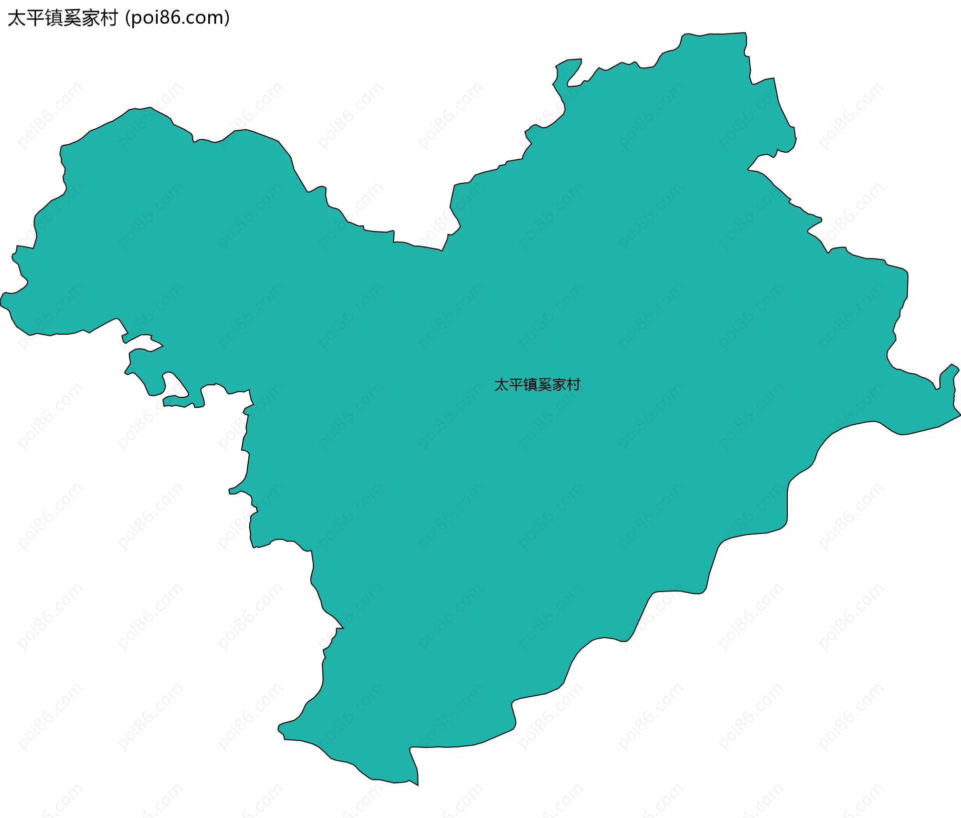 太平镇奚家村边界地图