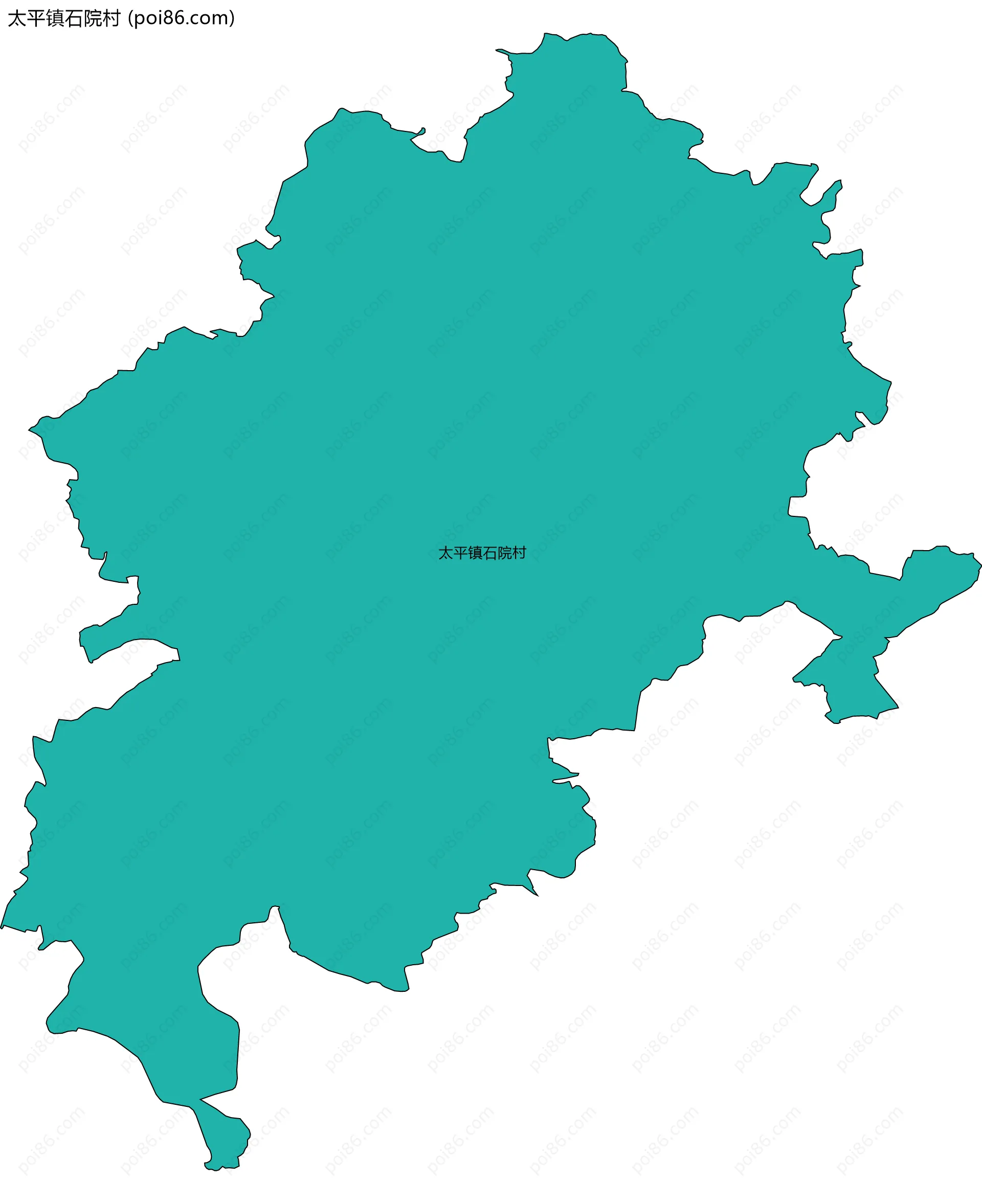 太平镇石院村边界地图