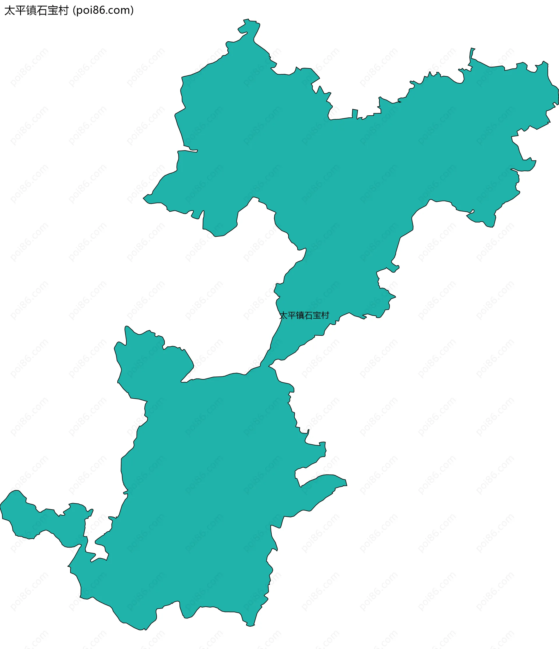 太平镇石宝村边界地图