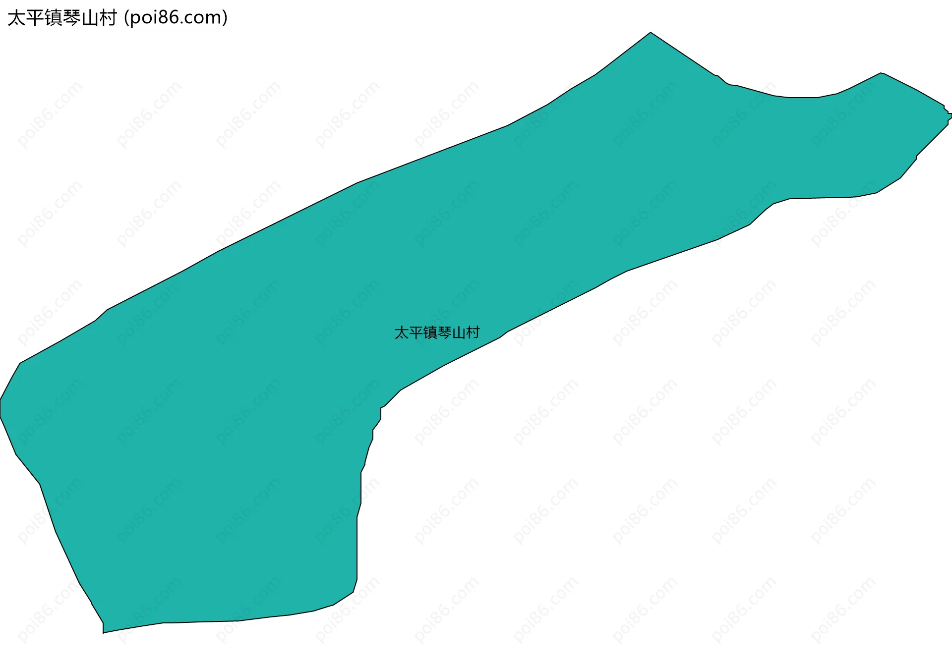 太平镇琴山村边界地图
