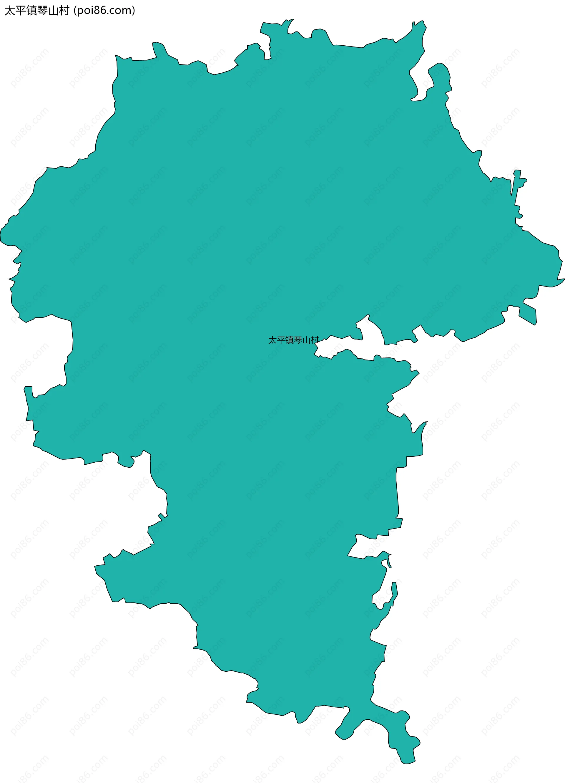 太平镇琴山村边界地图