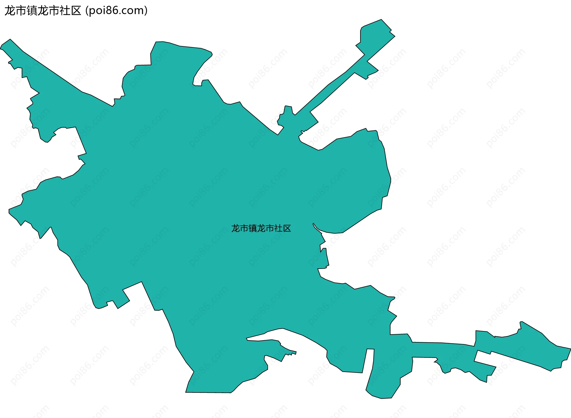 龙市镇龙市社区边界地图