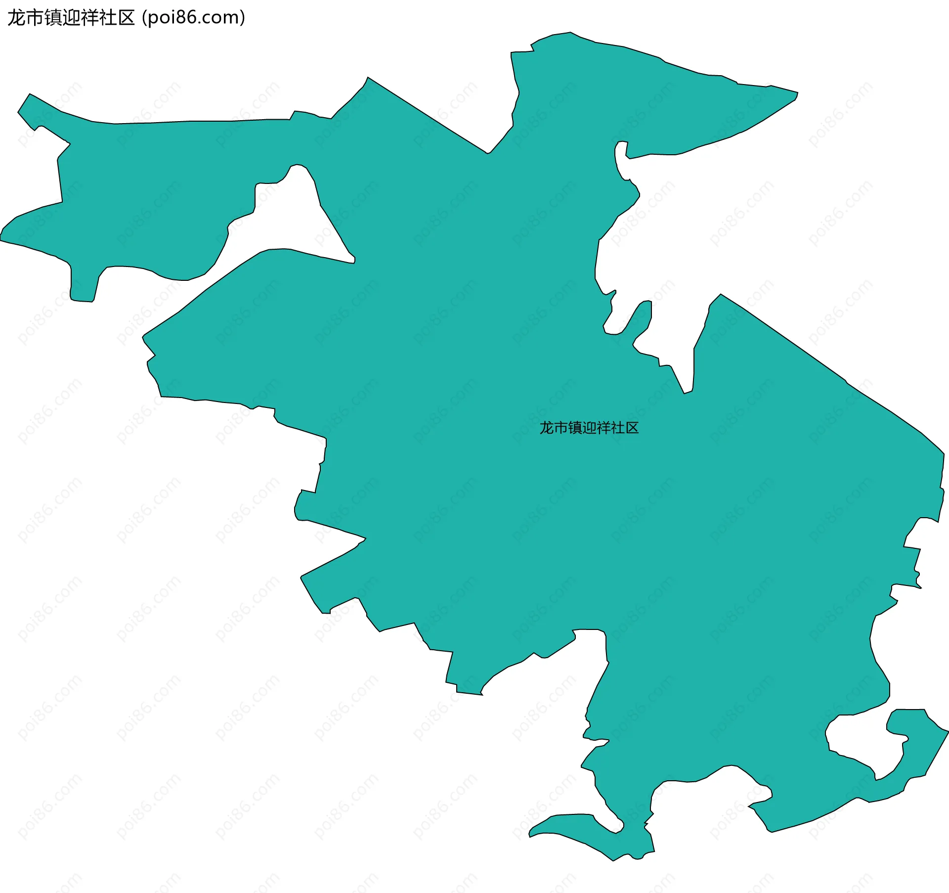 龙市镇迎祥社区边界地图