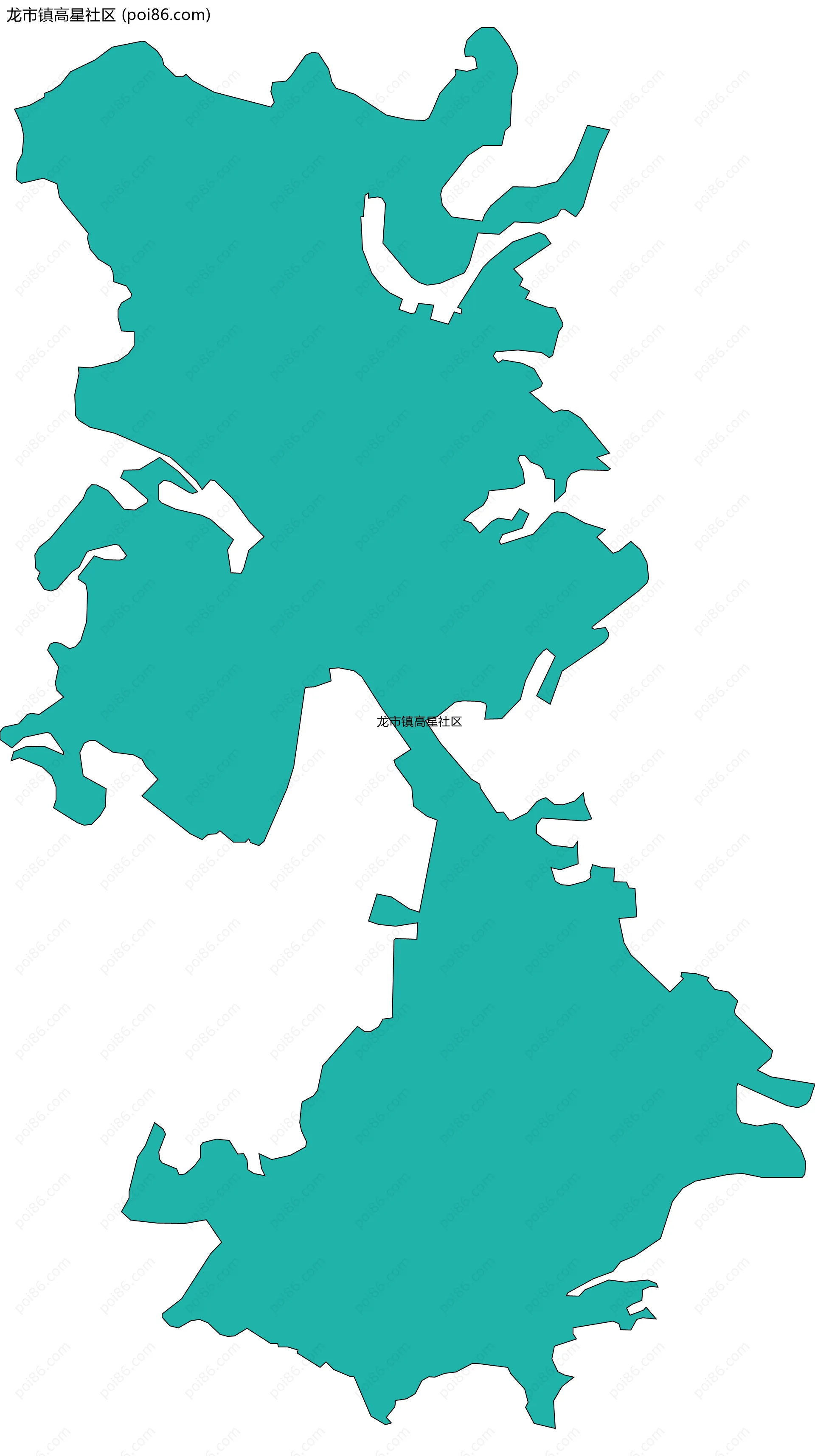 龙市镇高星社区边界地图