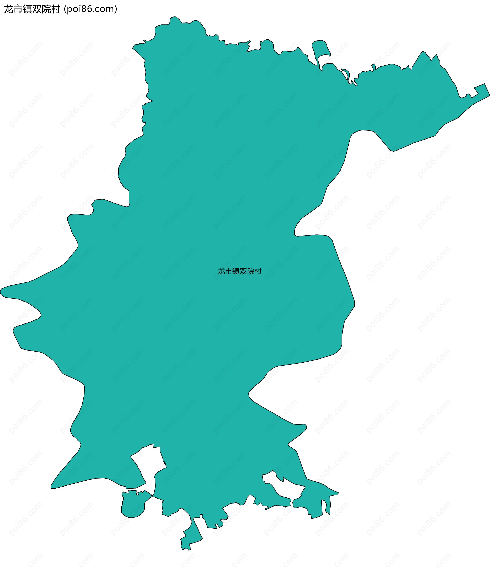 龙市镇双院村边界地图