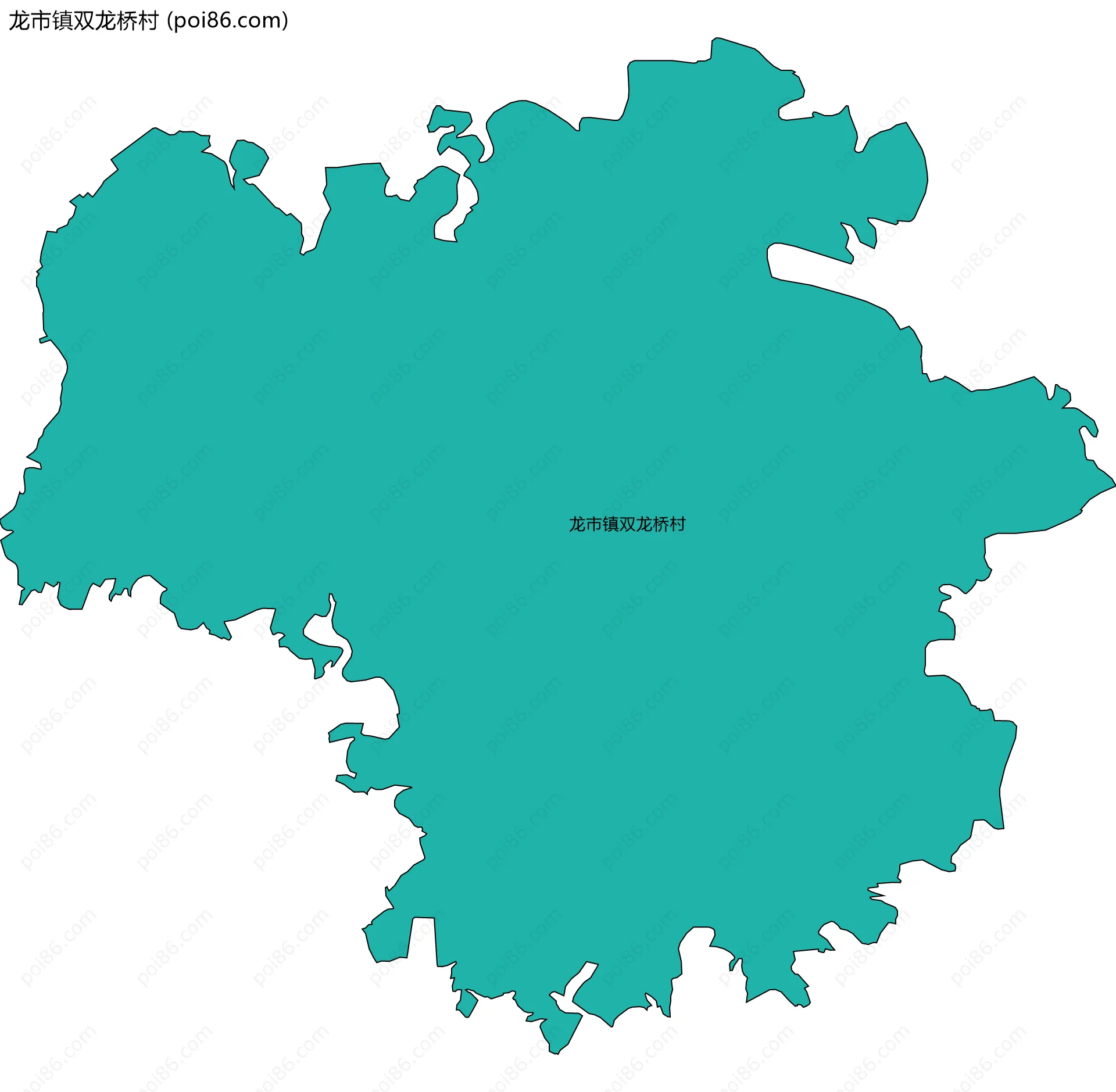 龙市镇双龙桥村边界地图