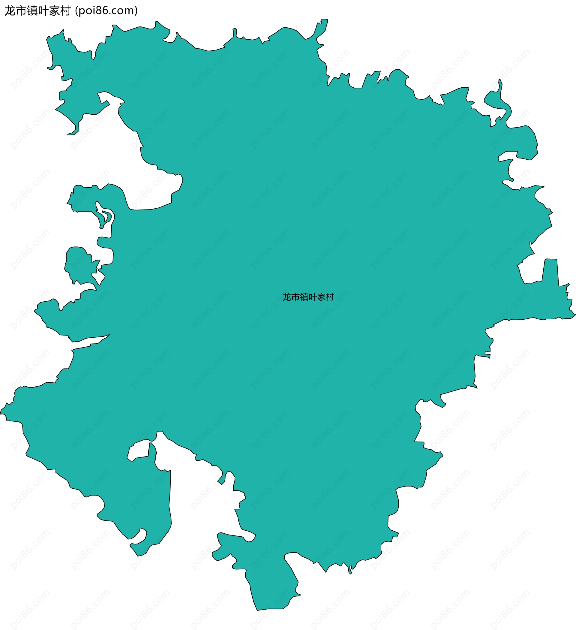 龙市镇叶家村边界地图