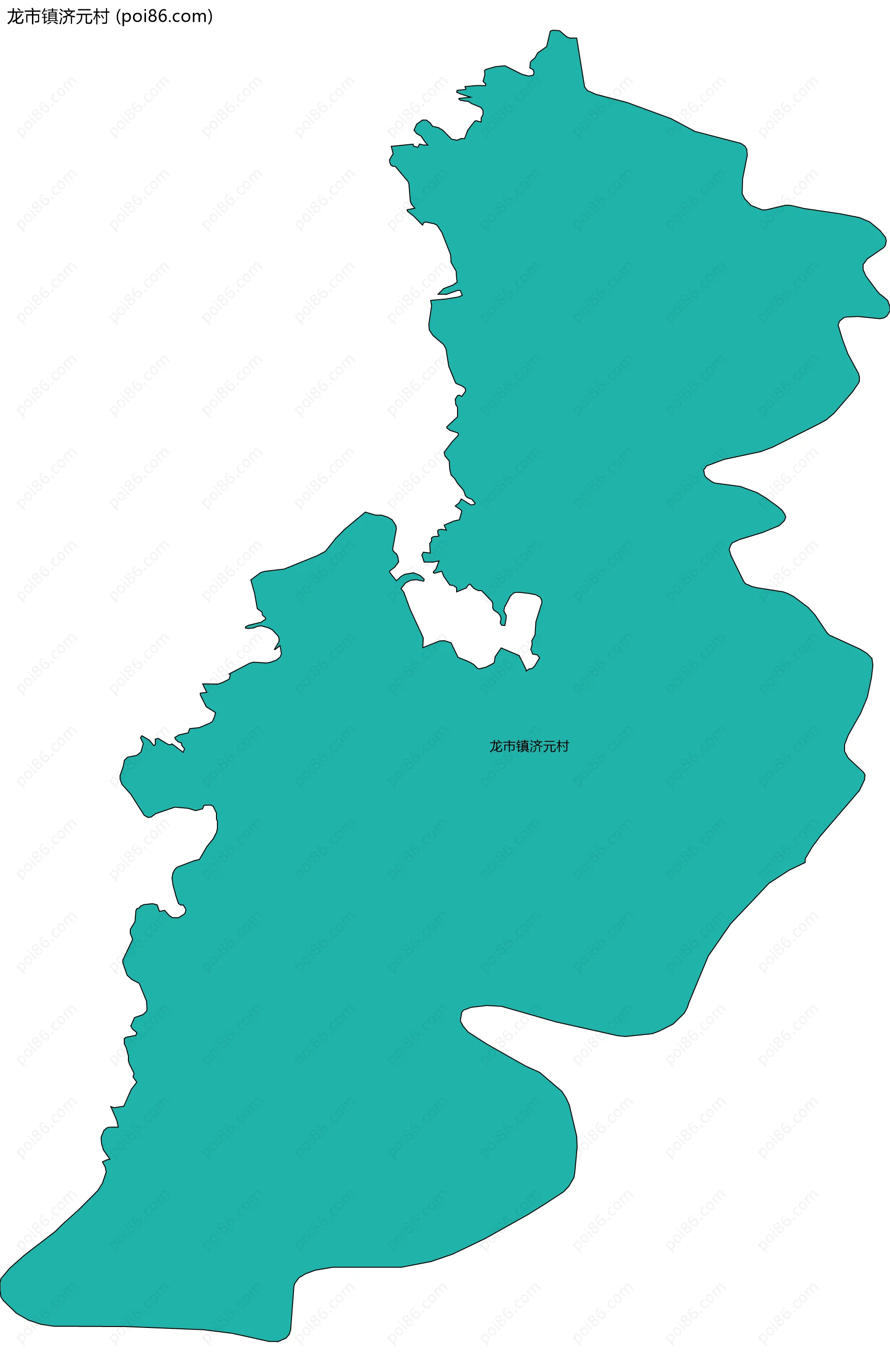 龙市镇济元村边界地图