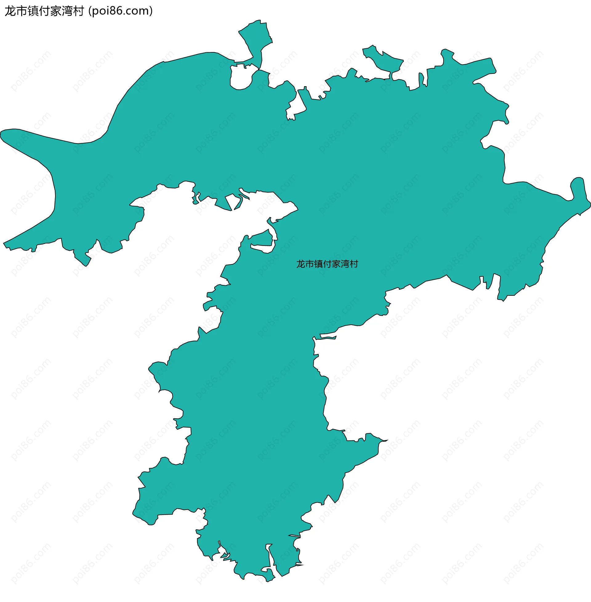 龙市镇付家湾村边界地图