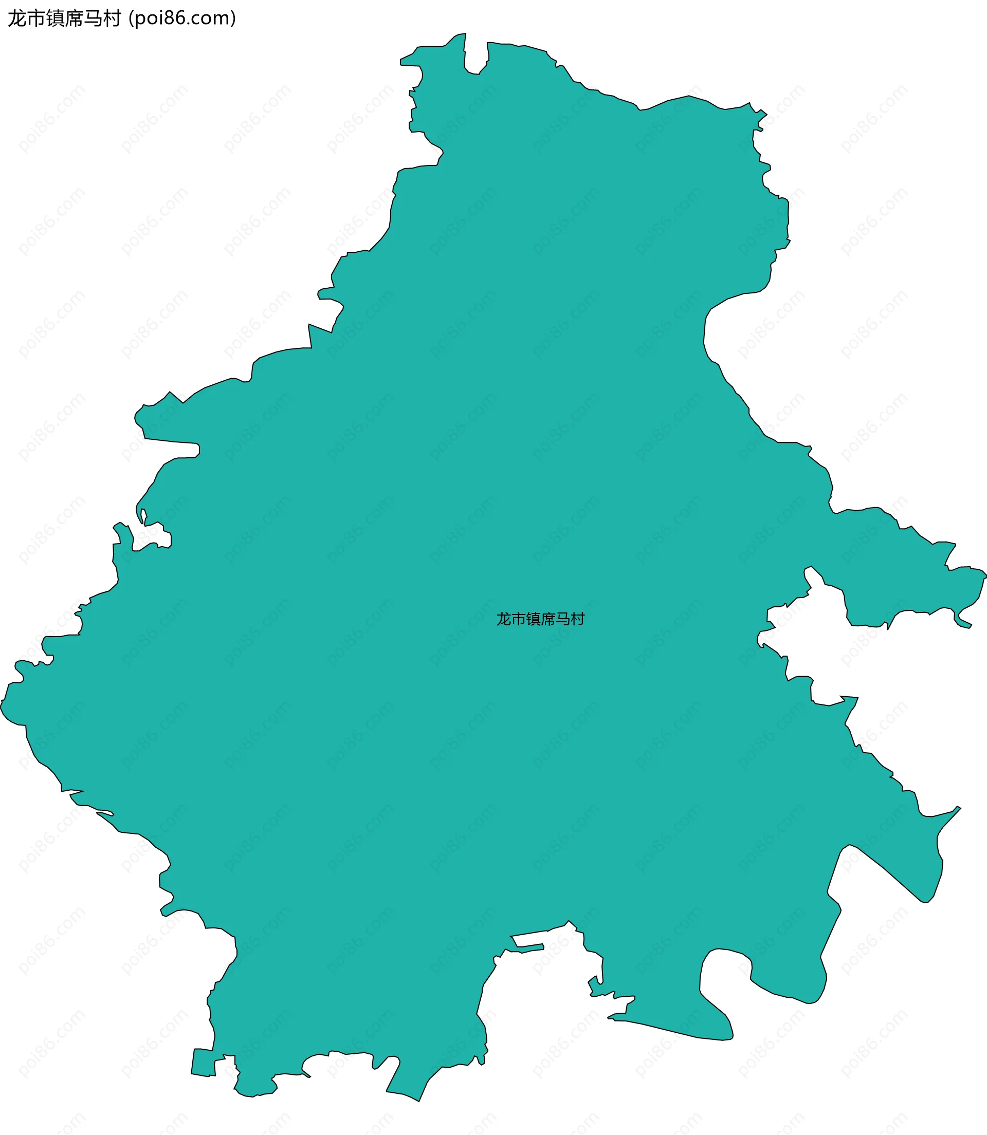 龙市镇席马村边界地图
