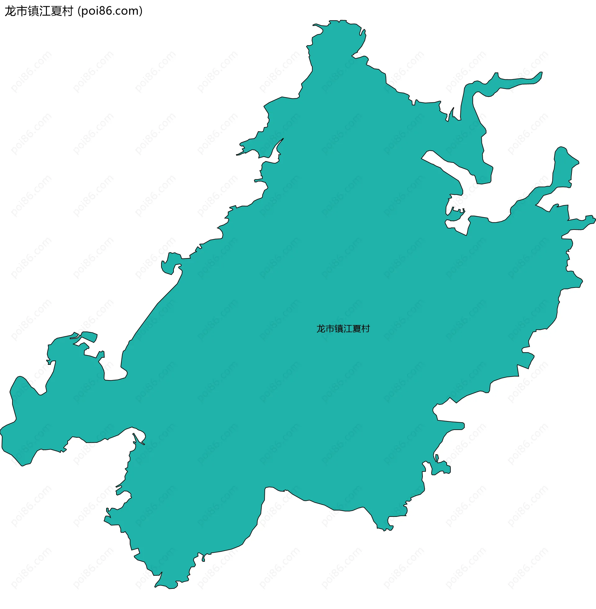 龙市镇江夏村边界地图