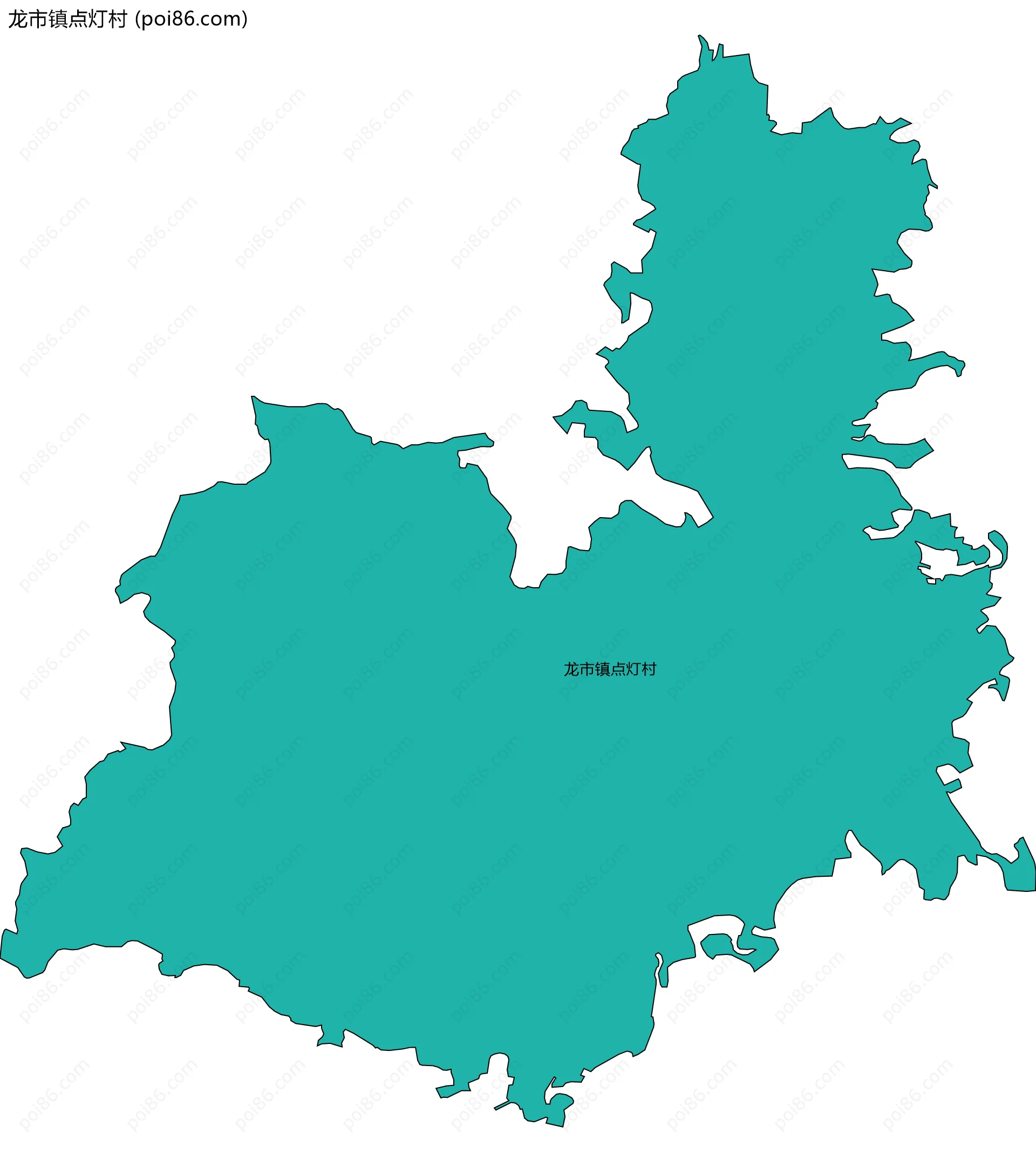 龙市镇点灯村边界地图