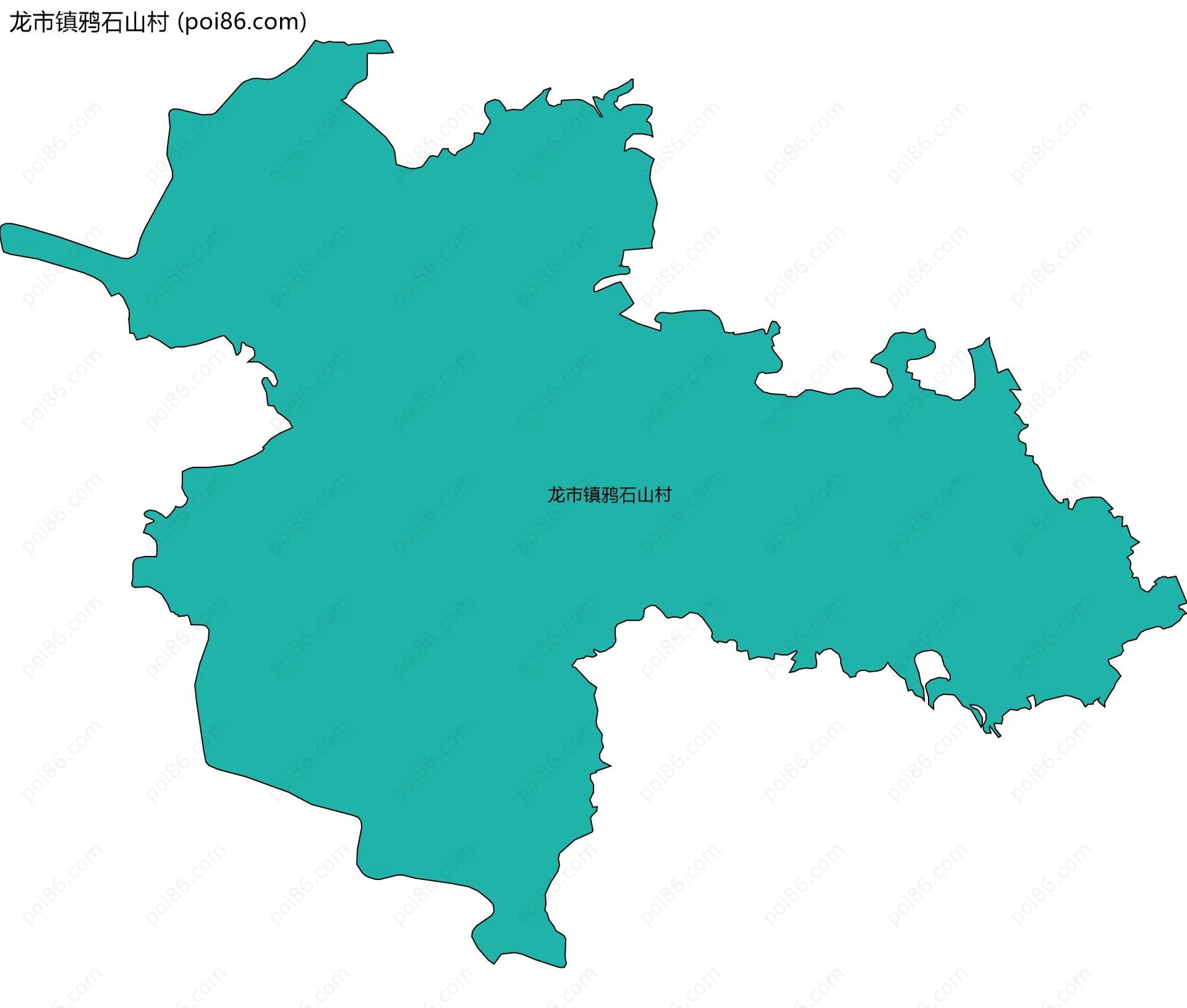 龙市镇鸦石山村边界地图