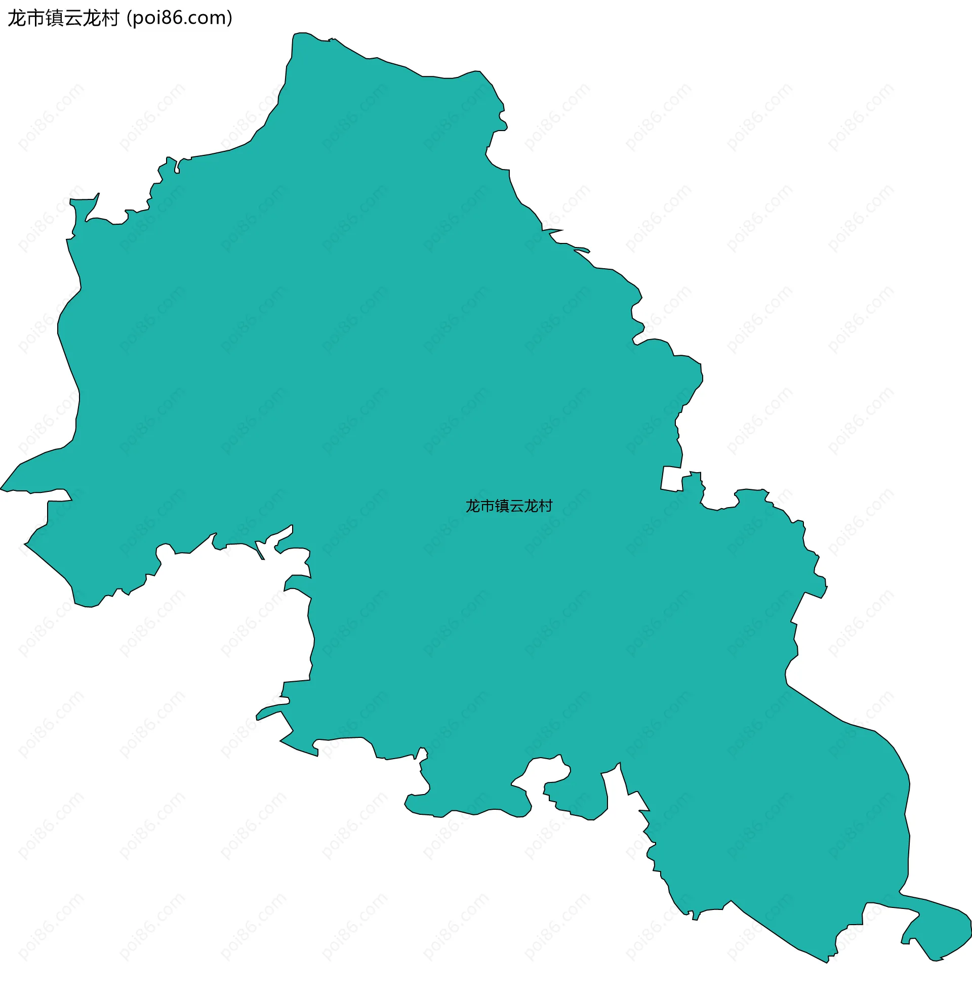 龙市镇云龙村边界地图
