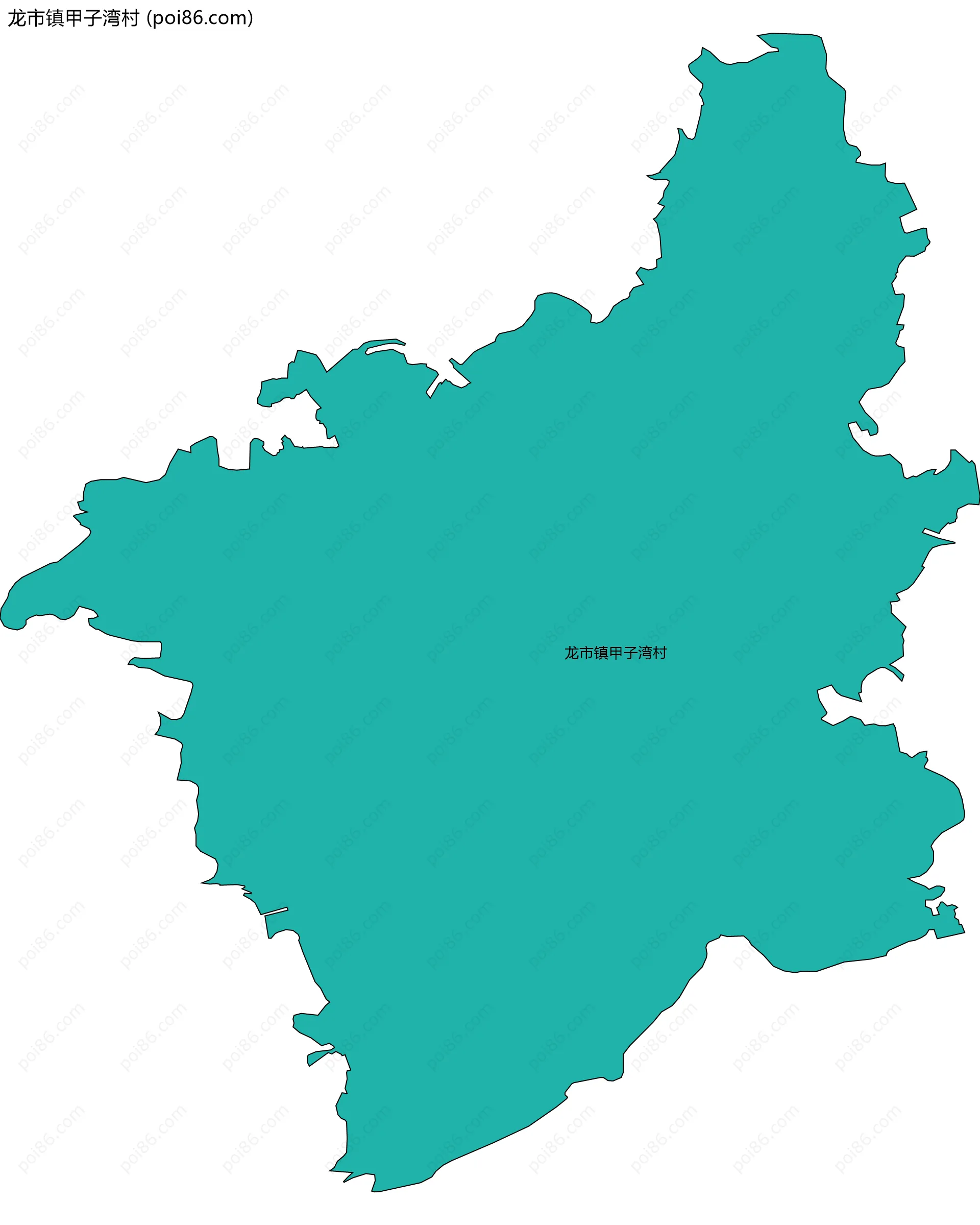 龙市镇甲子湾村边界地图