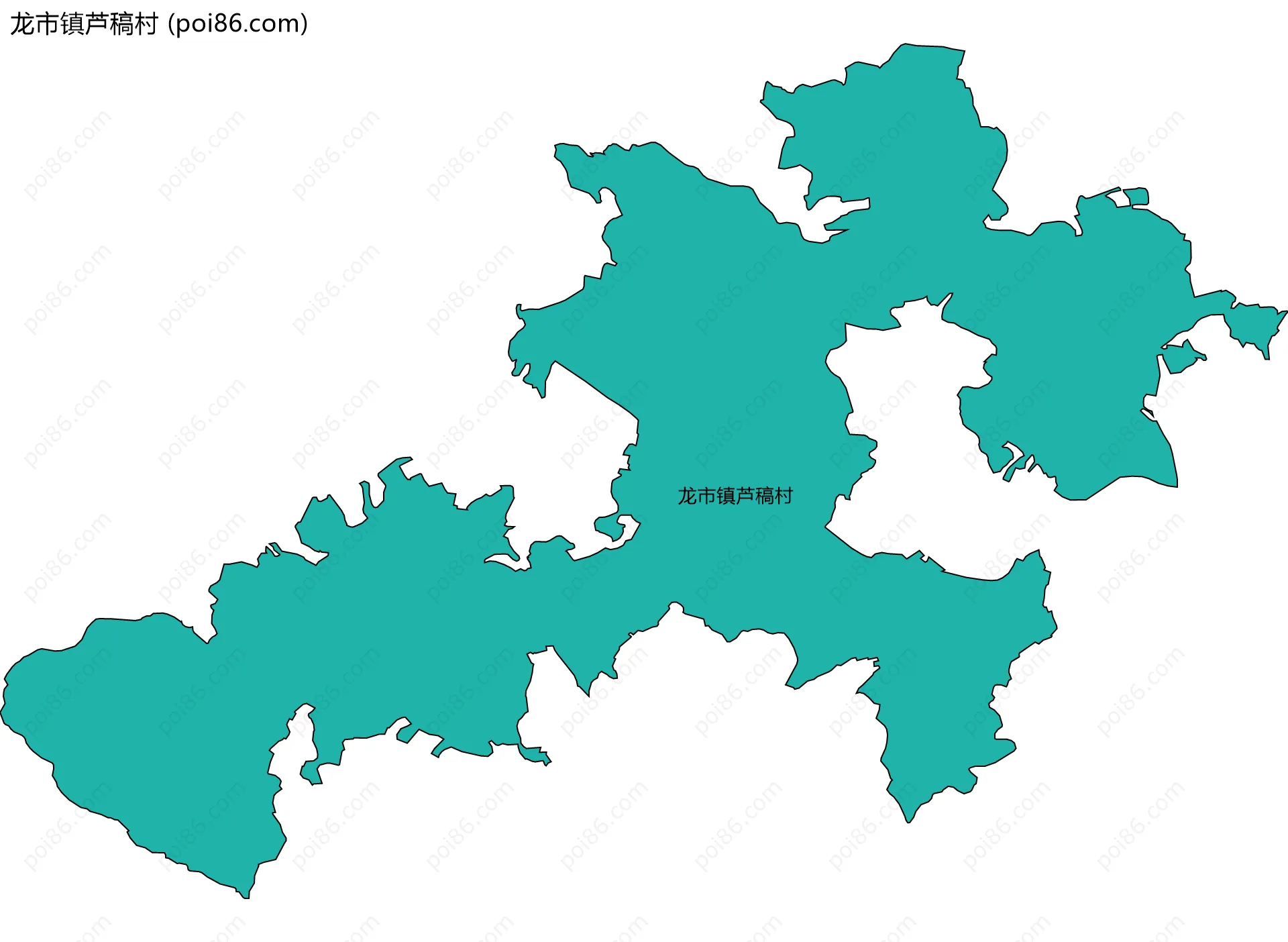 龙市镇芦稿村边界地图