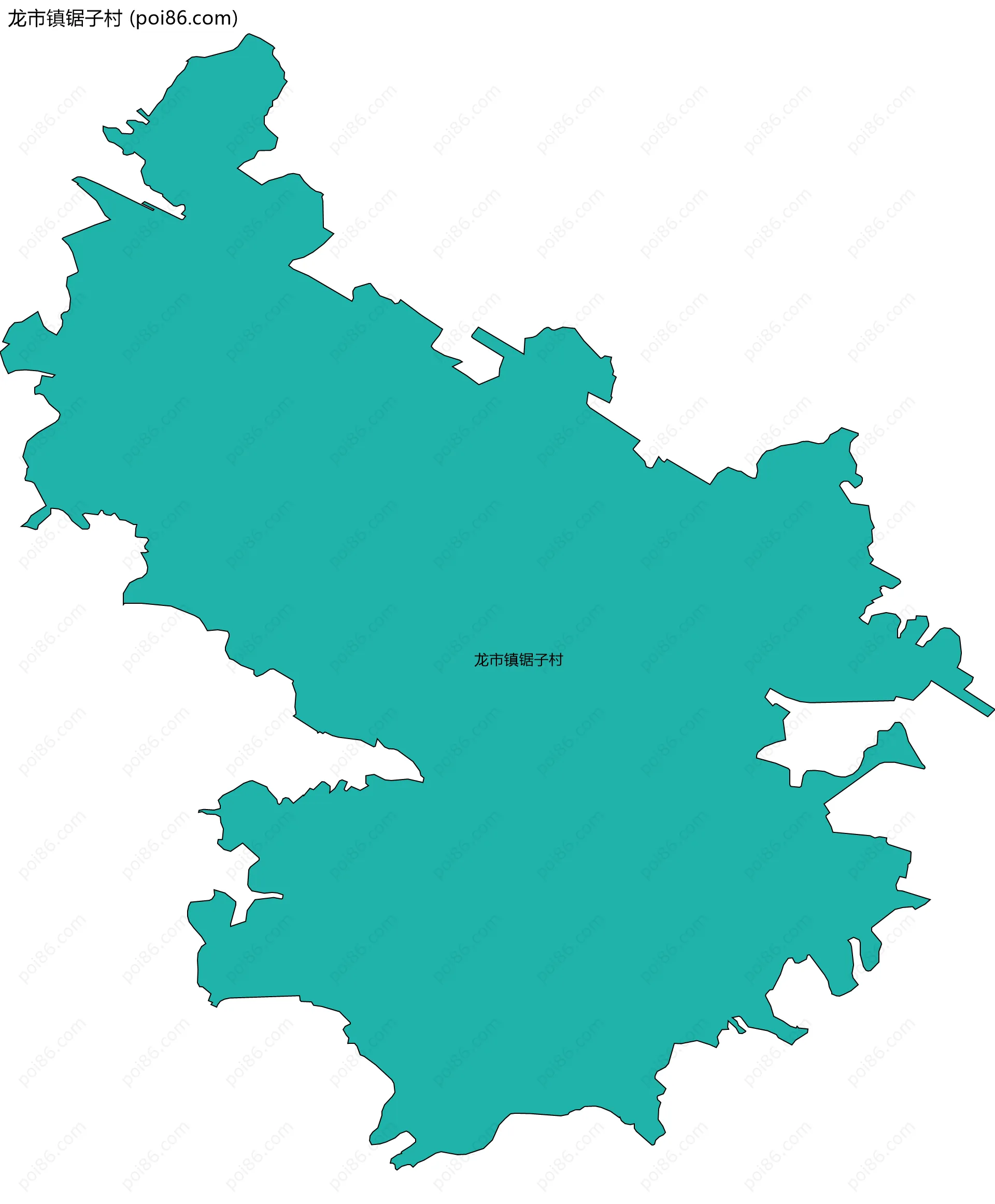 龙市镇锯子村边界地图