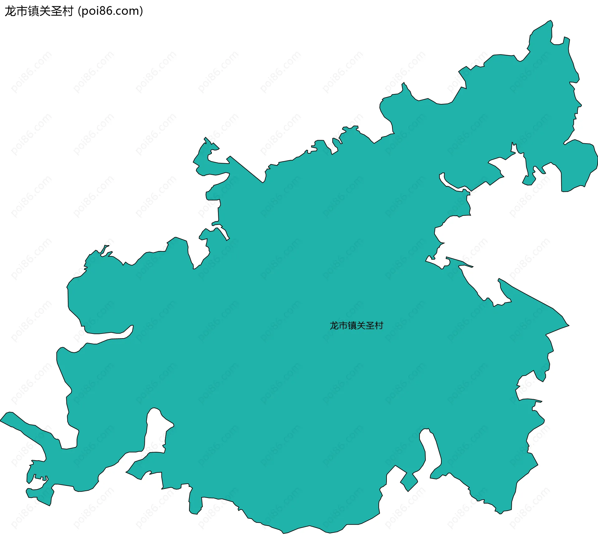 龙市镇关圣村边界地图