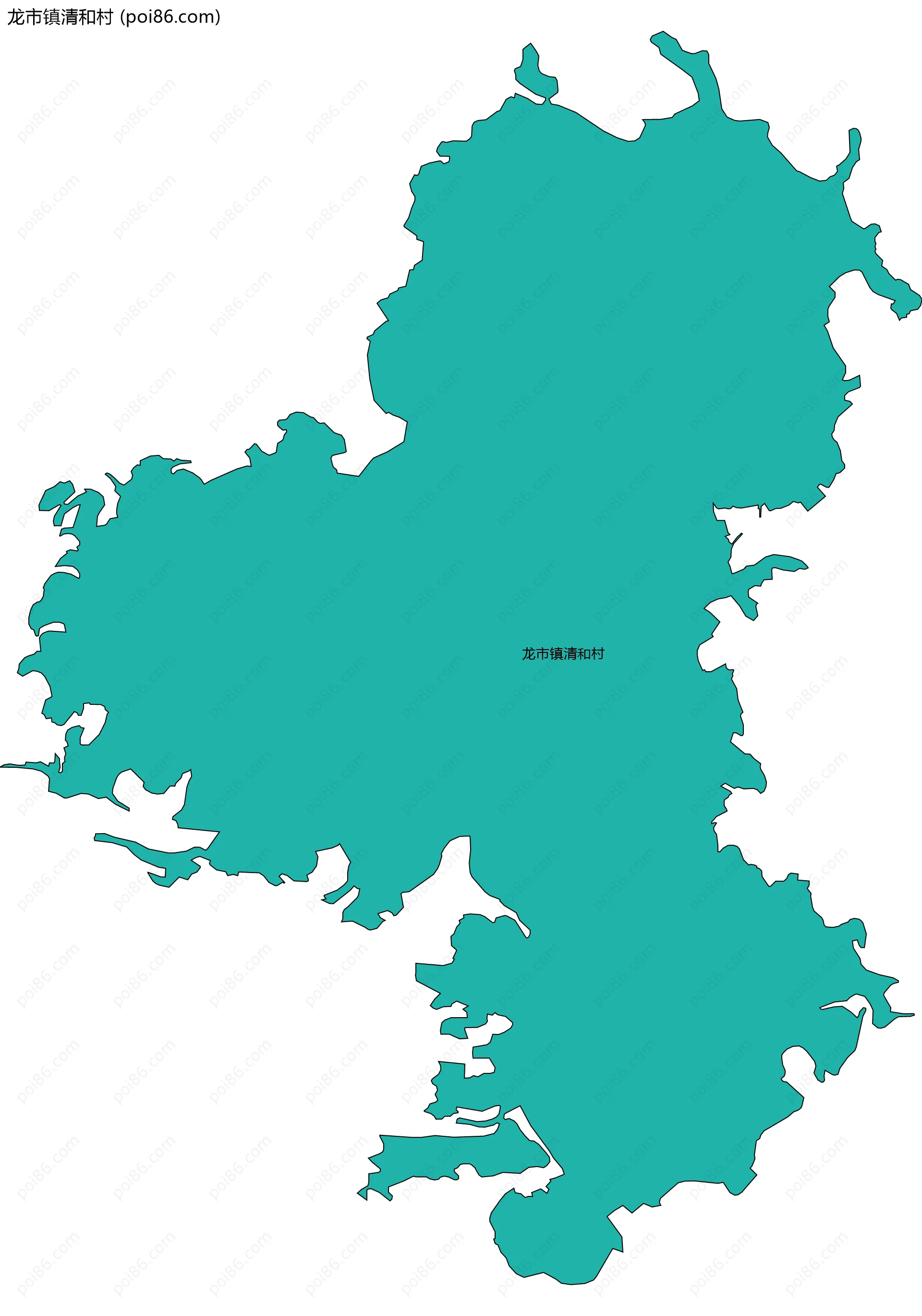 龙市镇清和村边界地图