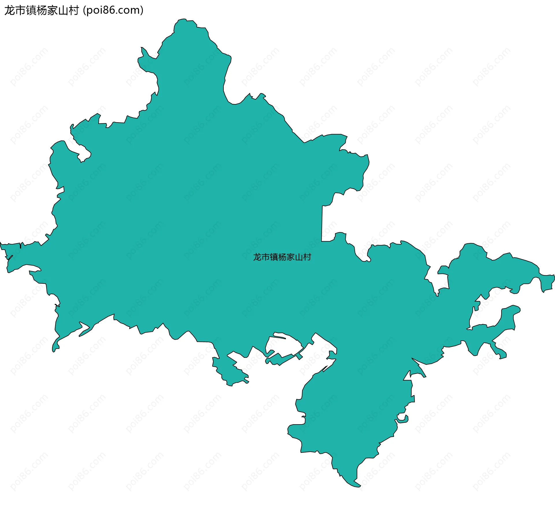 龙市镇杨家山村边界地图