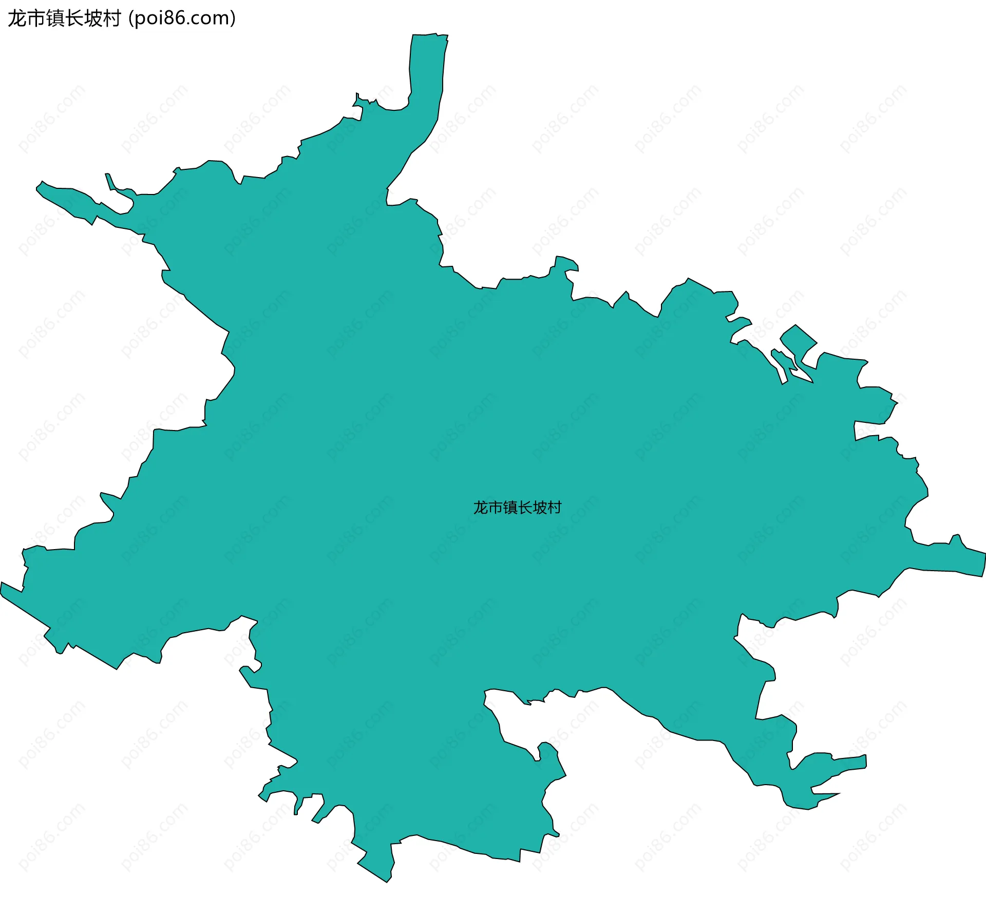 龙市镇长坡村边界地图