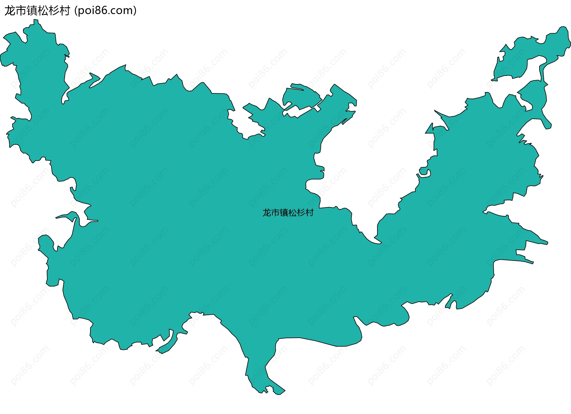 龙市镇松杉村边界地图