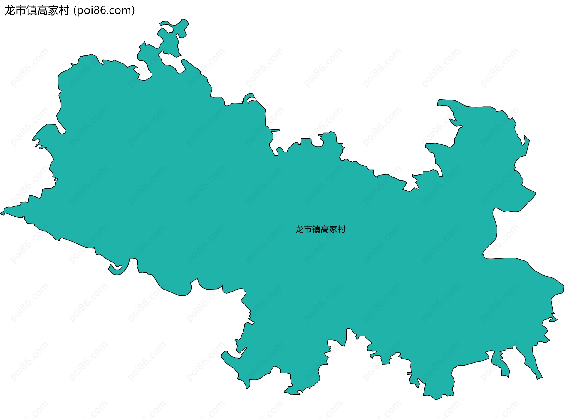 龙市镇高家村边界地图