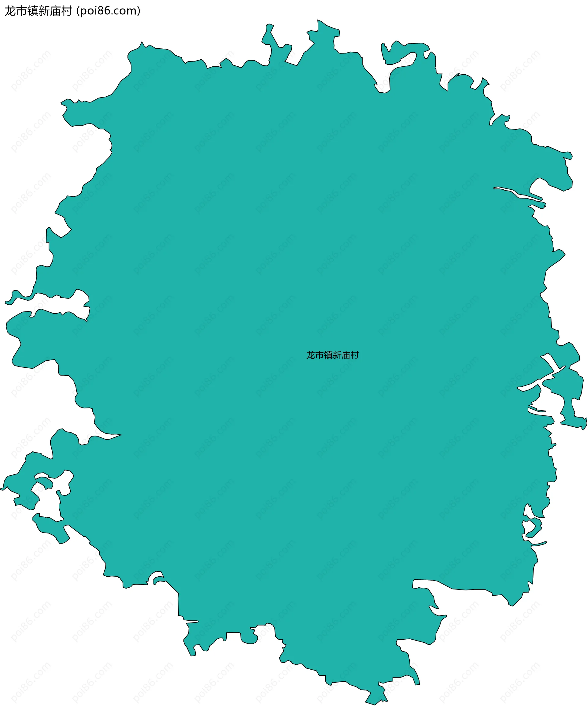 龙市镇新庙村边界地图