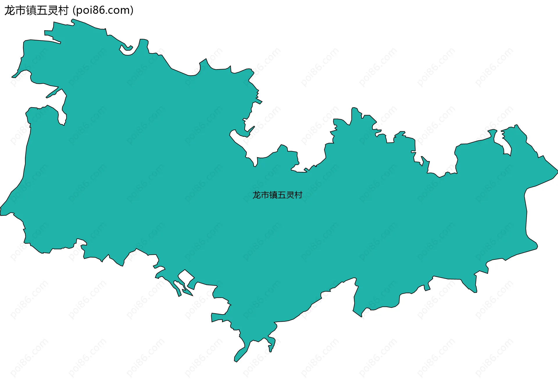 龙市镇五灵村边界地图