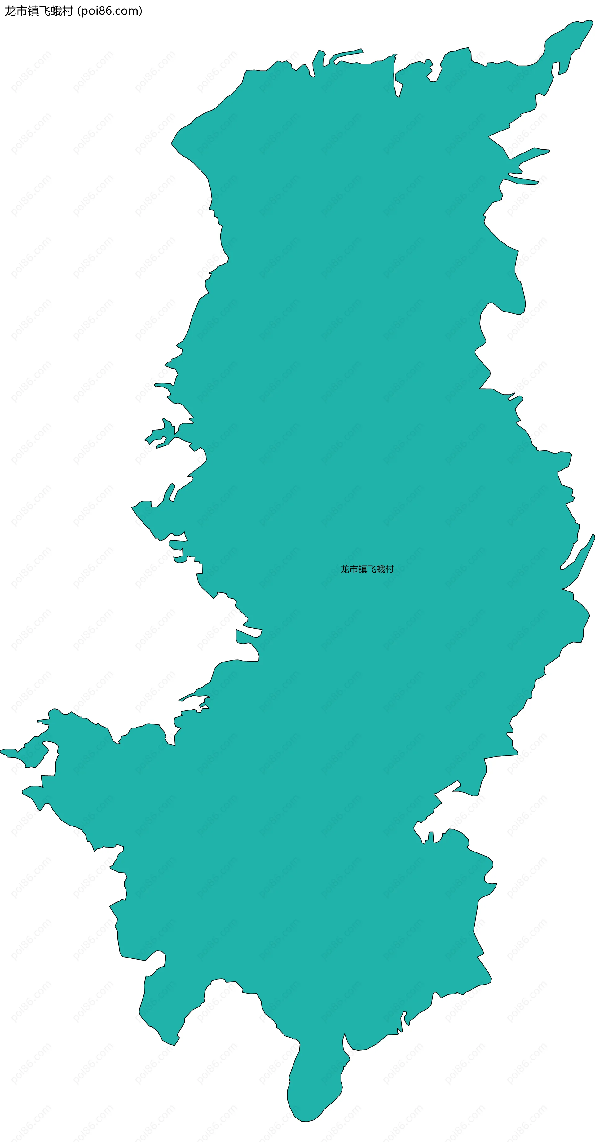 龙市镇飞蛾村边界地图