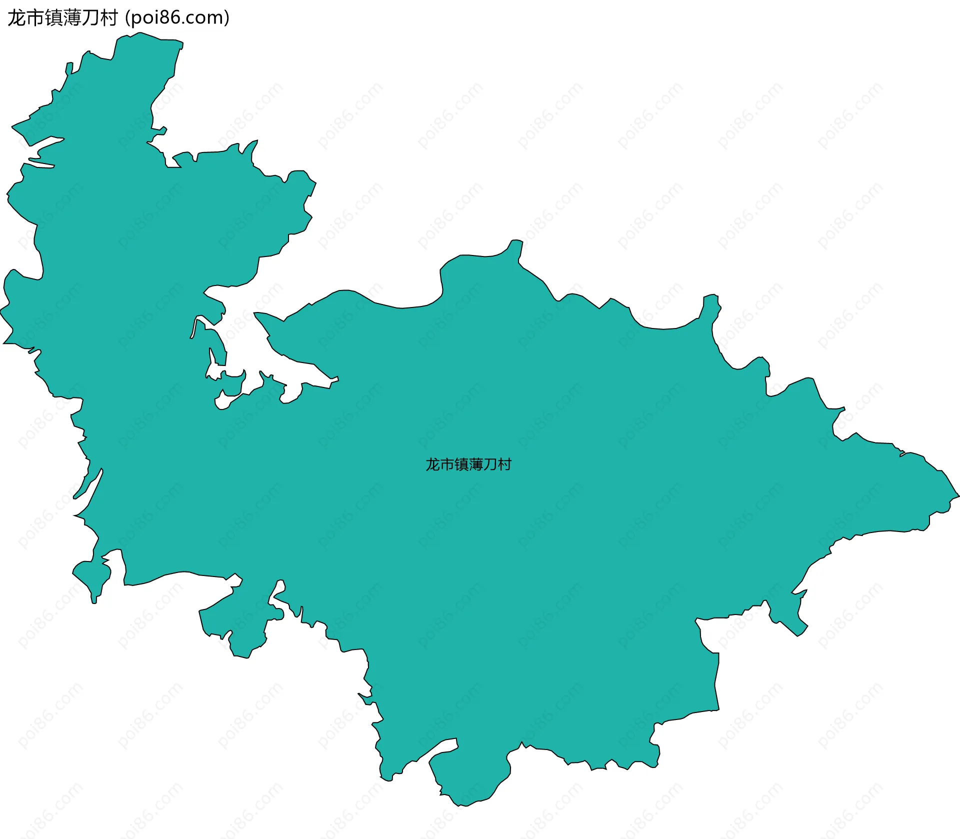 龙市镇薄刀村边界地图