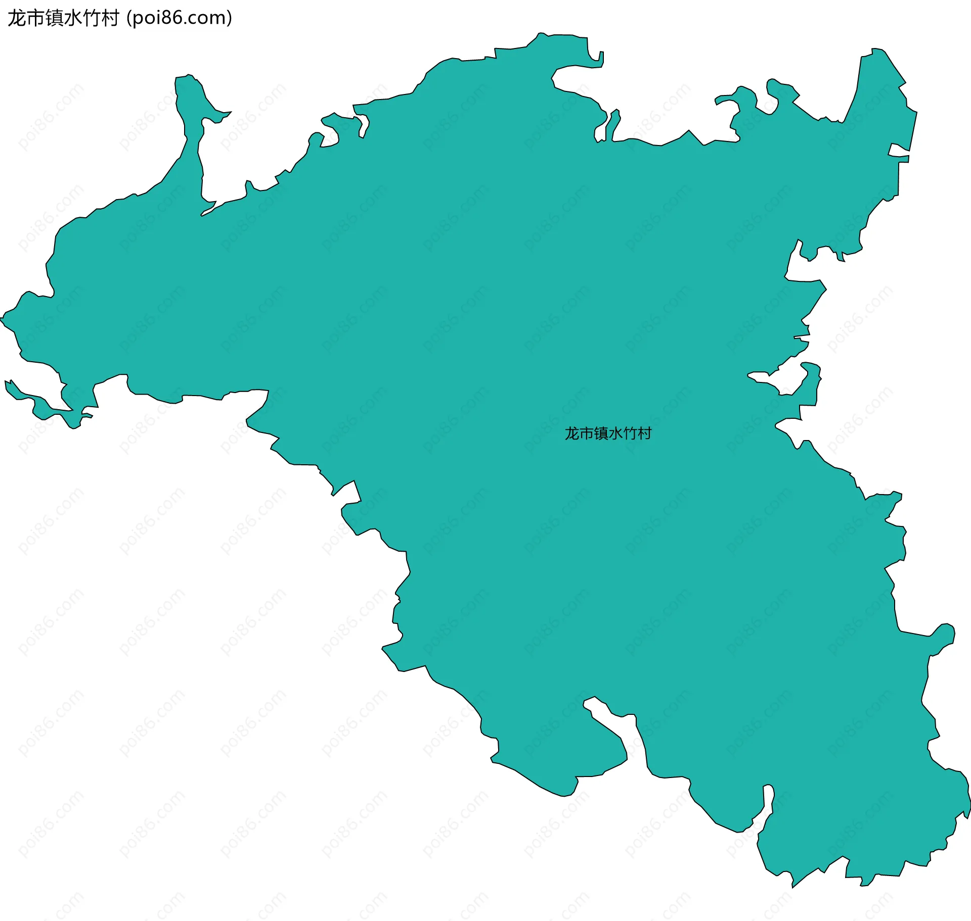 龙市镇水竹村边界地图