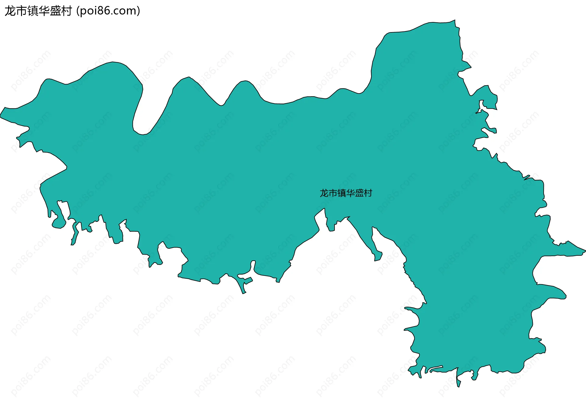 龙市镇华盛村边界地图