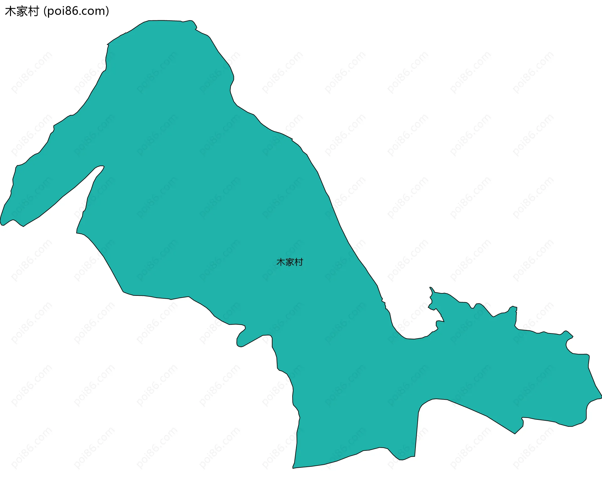 木家村边界地图