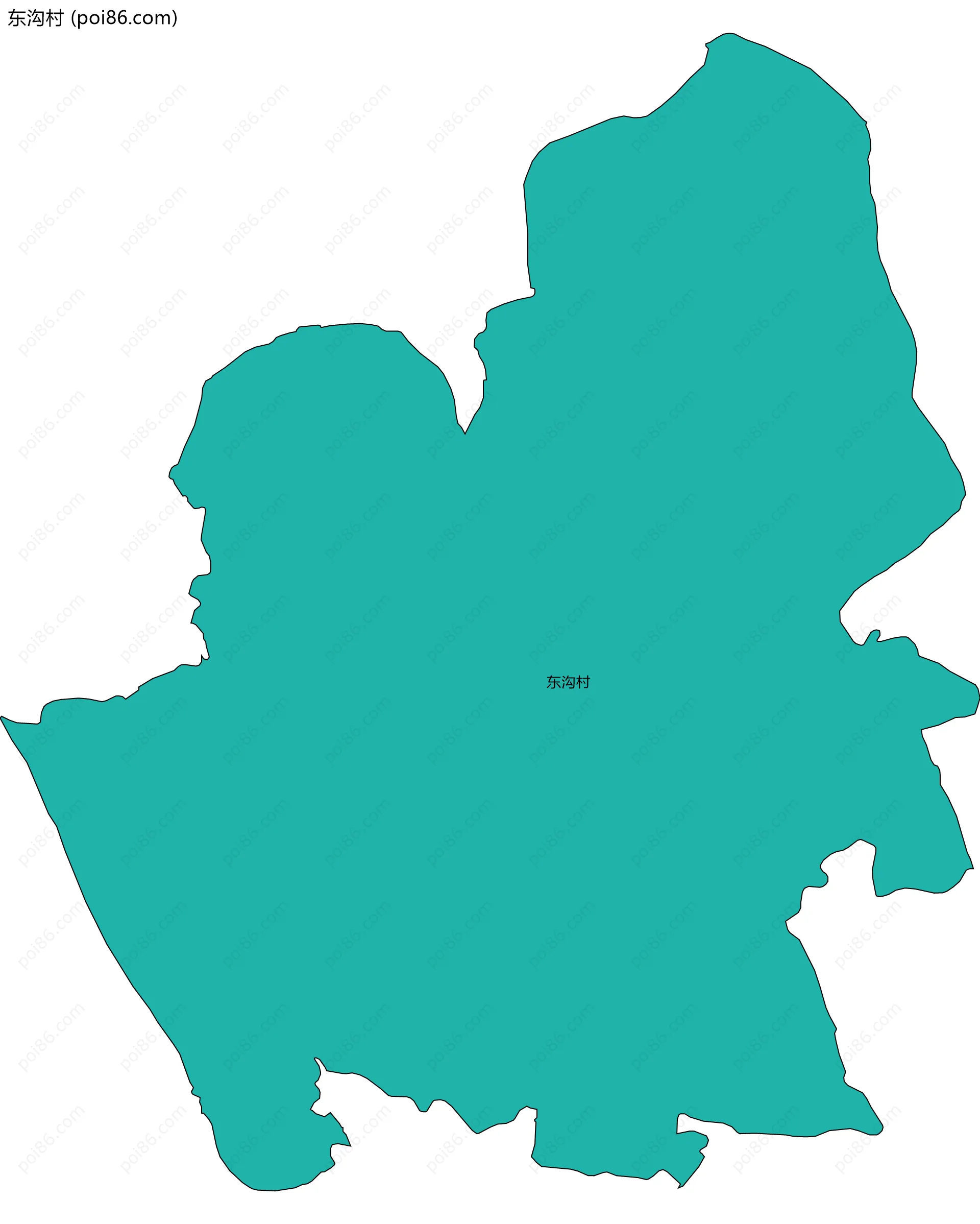 东沟村边界地图