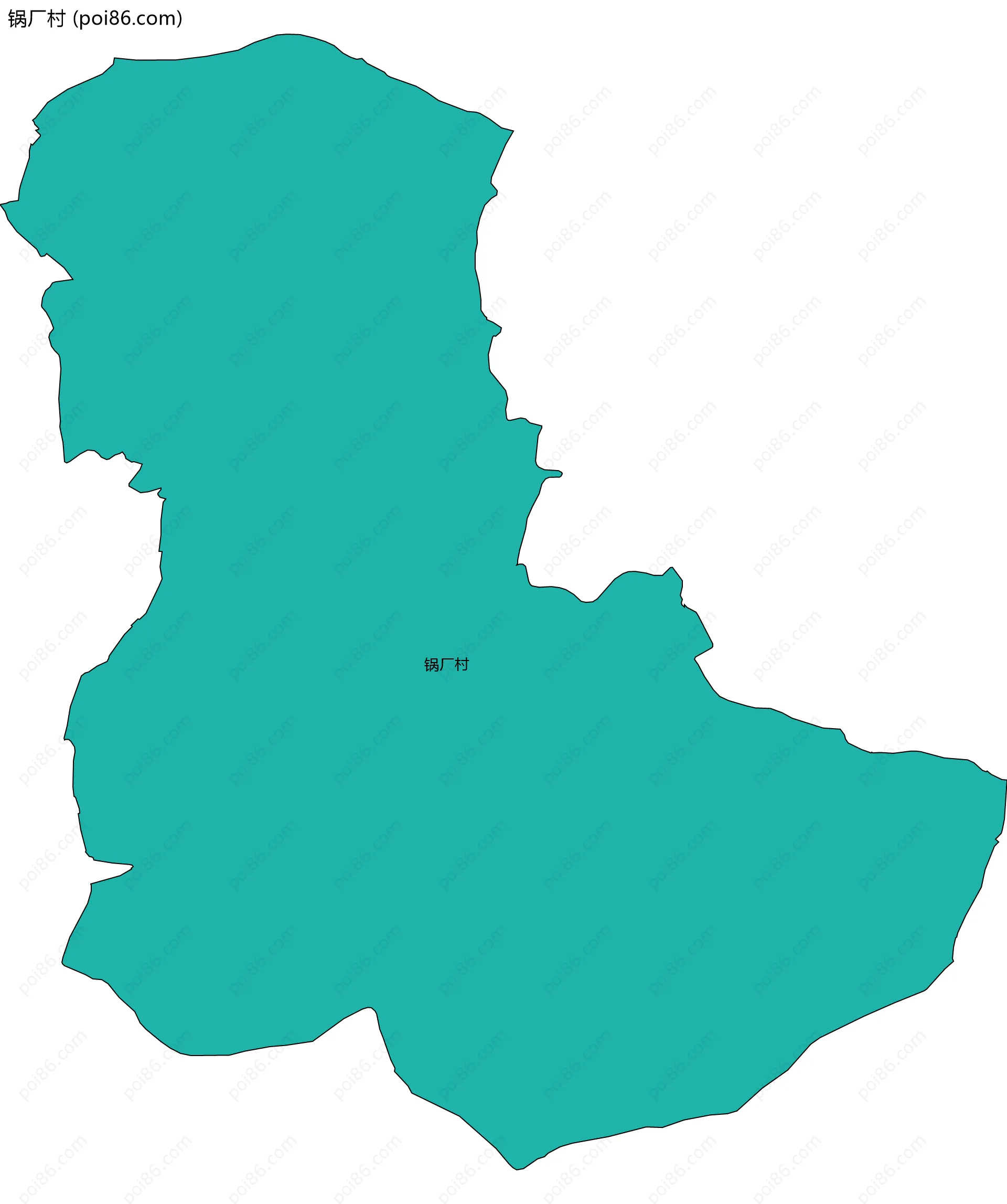 锅厂村边界地图