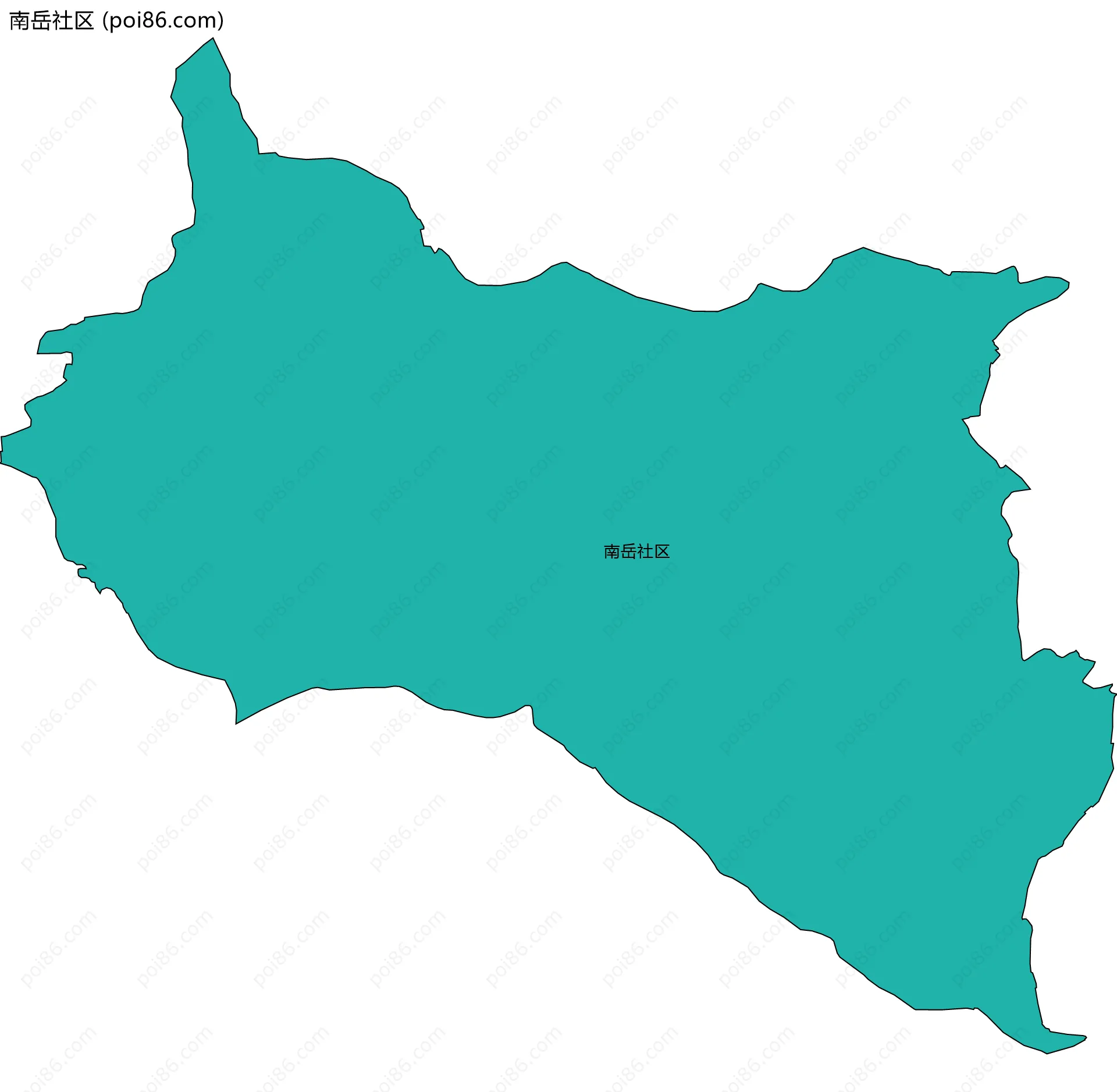 南岳社区边界地图